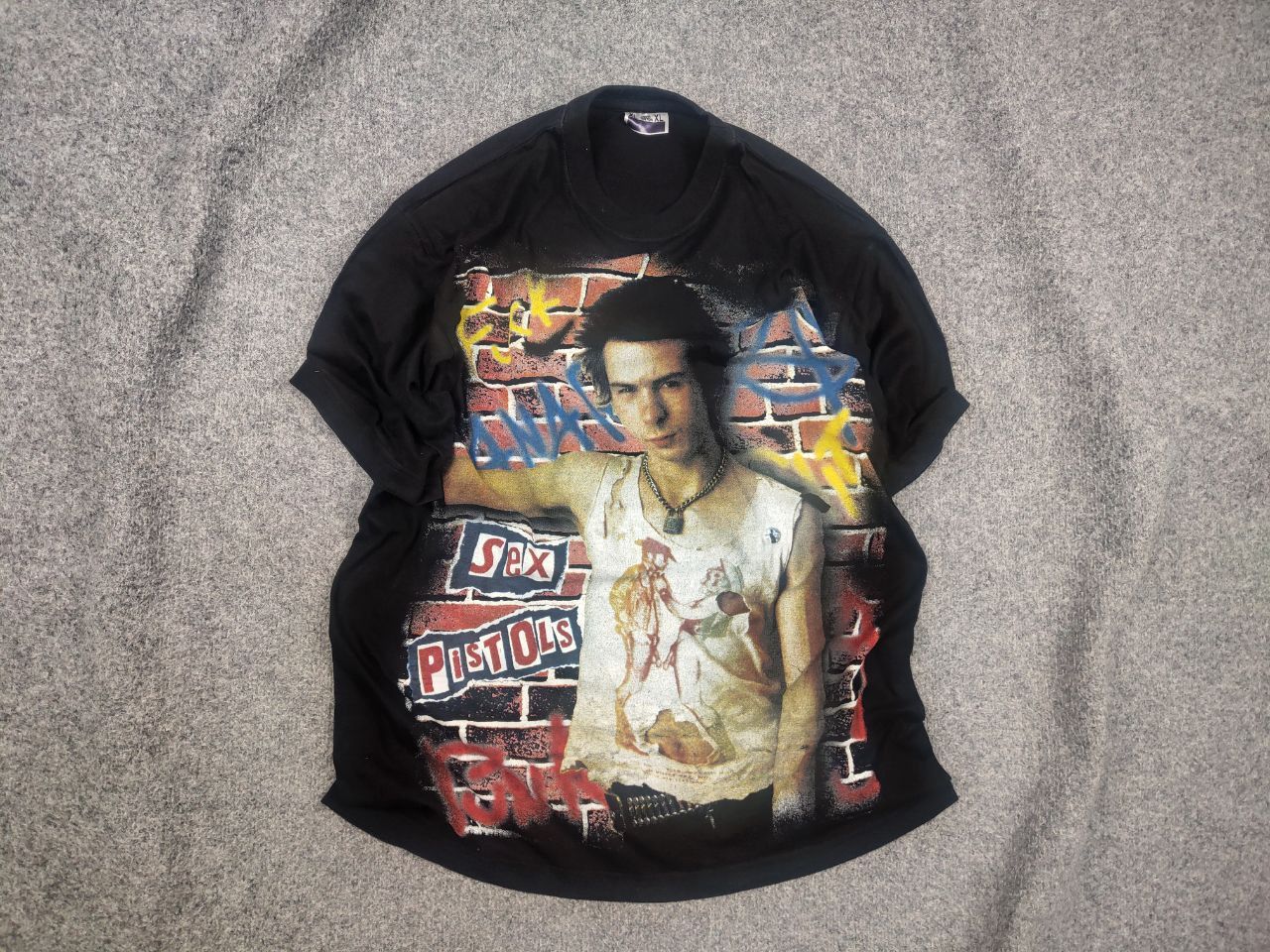 Band Tees × Vintage Vintage 90s Sid Vicious Sex Pistols Punk Band 