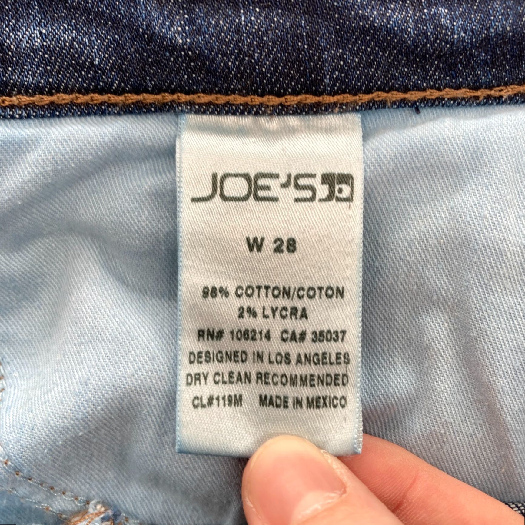 Vintage Joe's Jeans Women's 28 Slim Fit Straight Leg Dark Blue Stretch Denim Distressed Jeans Size 24" / US 00 / IT 34 - 6 Thumbnail