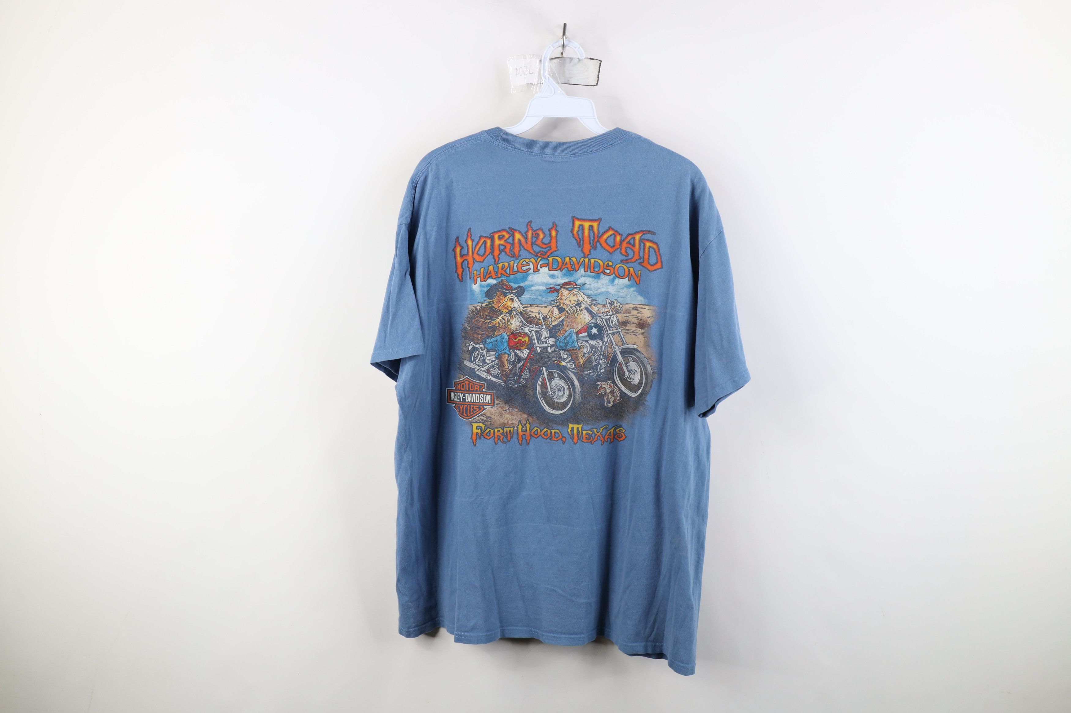 Harley Davidson Harley Davidson Spell Out Horny Toad Texas T-Shirt Blue Size US L / EU 52-54 / 3 - 13 Thumbnail