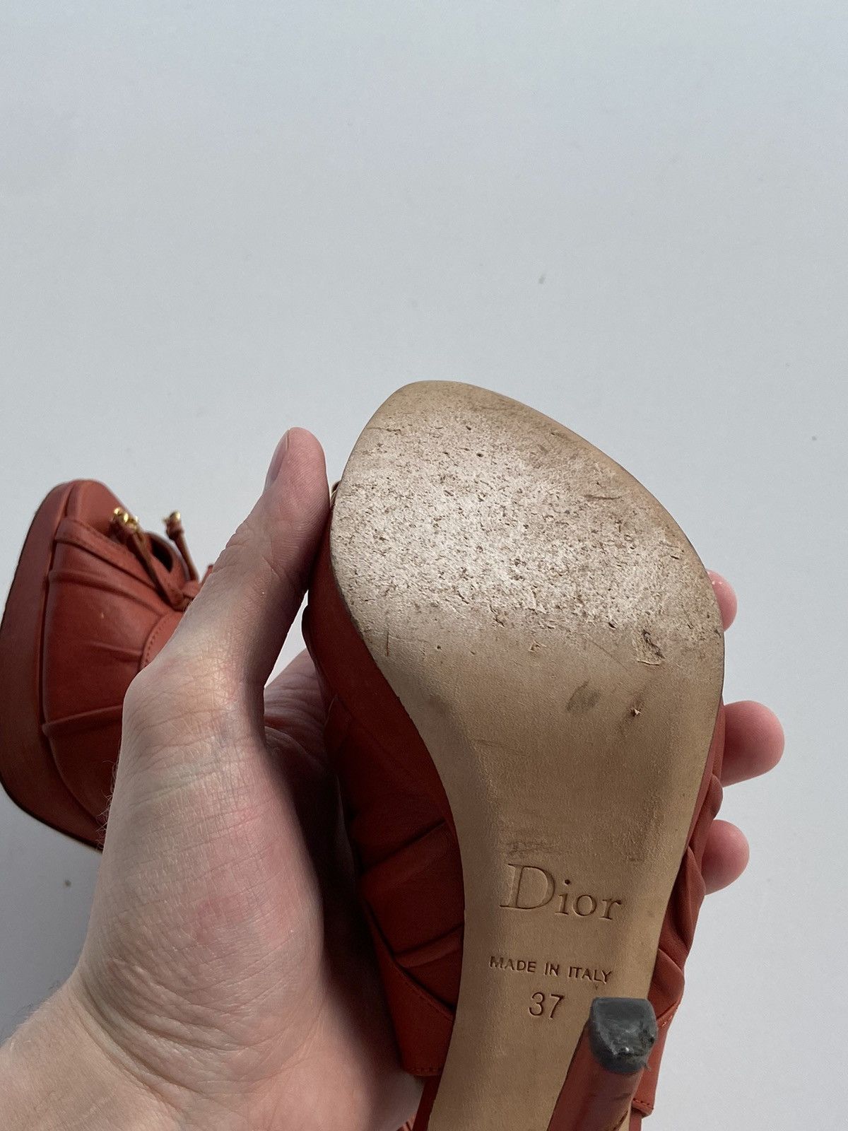Christian Dior Monsieur Christian Dior vintage Heels brown patent leather Size US 6 / IT 36 - 21 Thumbnail