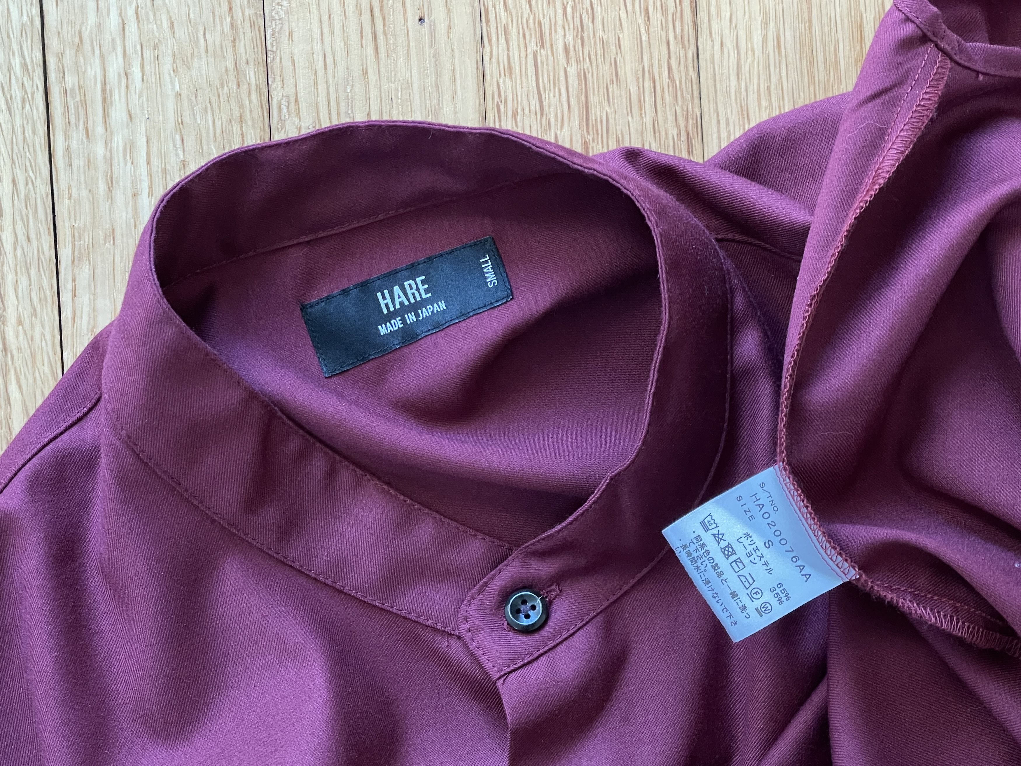 HARE × Japanese Brand Hare Japanese Brand Stand Collar Shirt Size US S / EU 44-46 / 1 - 5 Thumbnail