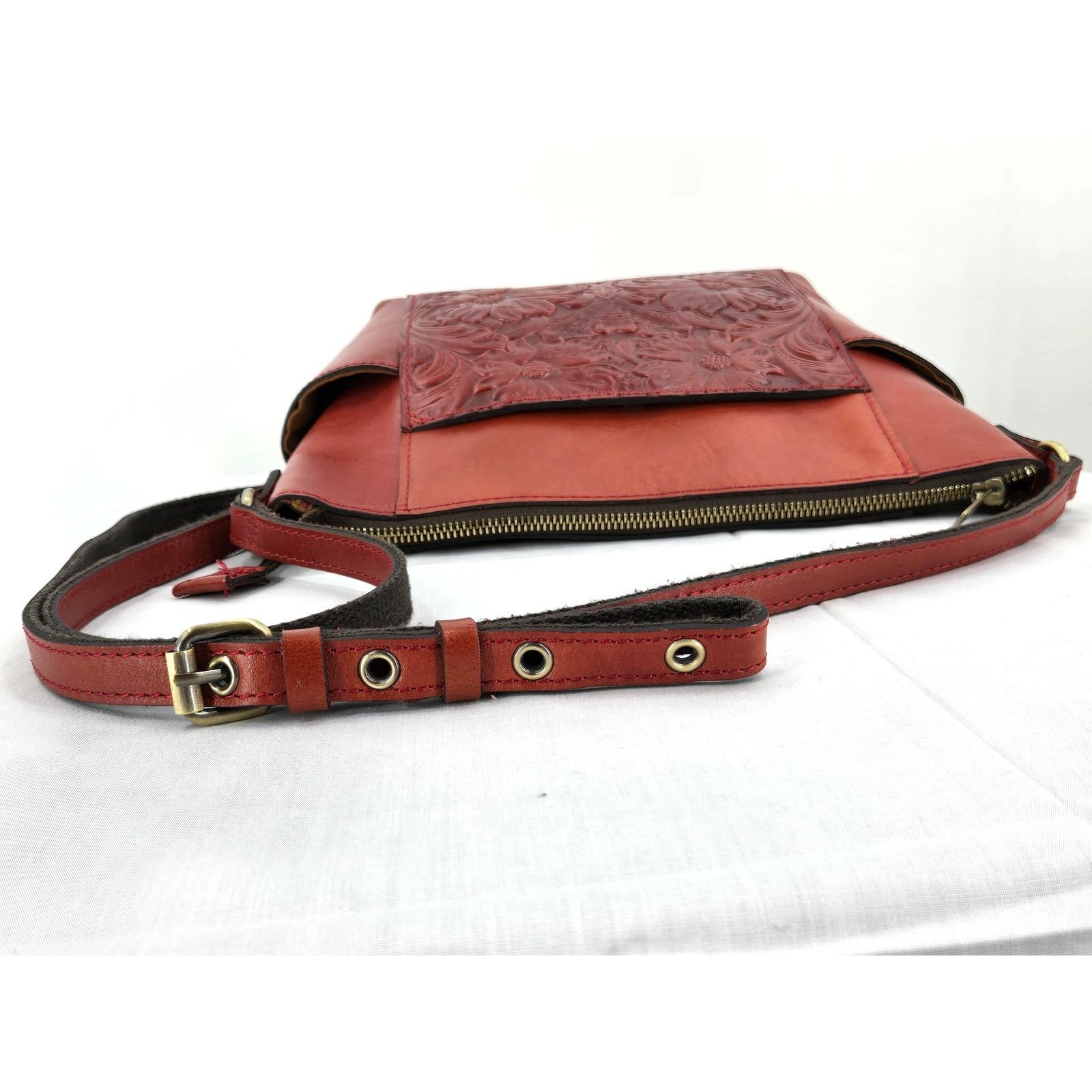 Patricia Nash Patricia Nash Aveley Leather Tooled Crossbody Tote Size ONE SIZE - 16 Thumbnail