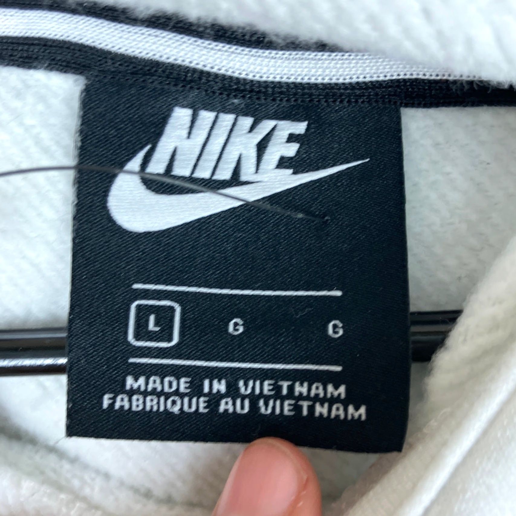 Nike Nike Womens Hoodie White Metallic Logo Pullover Cropped Oversized Stretch Large Size L / US 10 / IT 46 - 6 Thumbnail