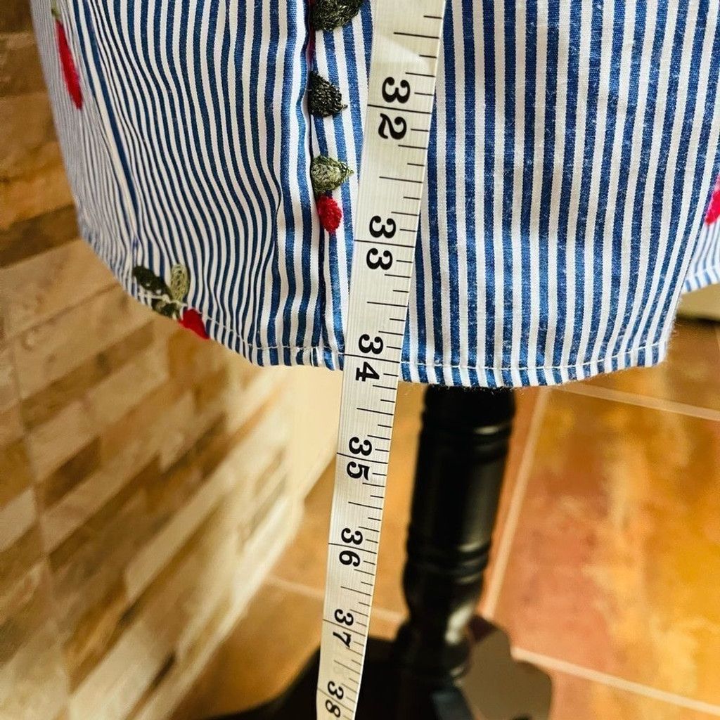 Other MAXSPORT LA Floral embroidered pinstripe dress ruffles M Size M / US 6-8 / IT 42-44 - 7 Thumbnail