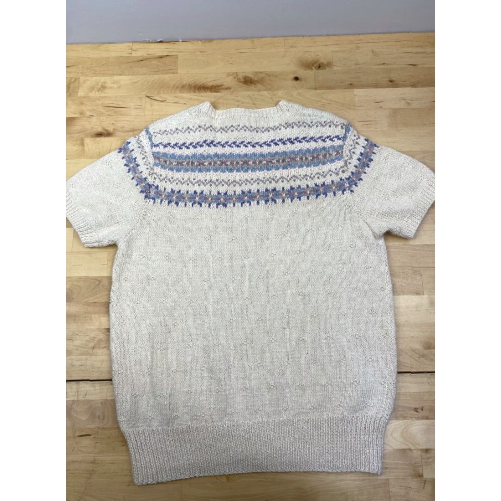 Ralph Lauren Lauren Ralph Lauren Shirt M Beige Floral Short Sleeve Knit T-Shirt Women, 3353 Size M / US 6-8 / IT 42-44 - 7 Thumbnail