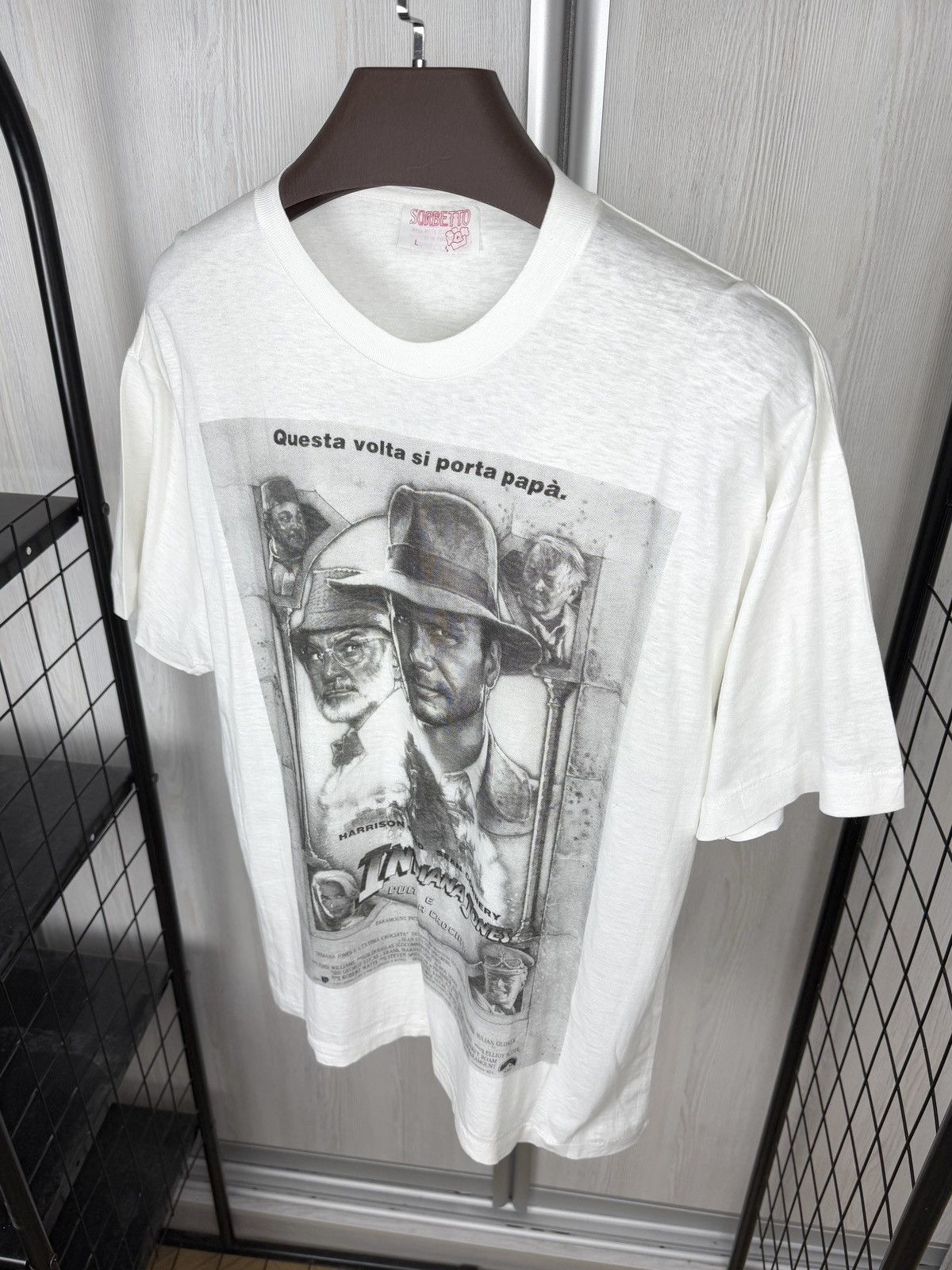 Vintage Vintage 80s 1989 Indiana Jones Last Crusade movie tee shirt Size US L / EU 52-54 / 3 - 6 Thumbnail