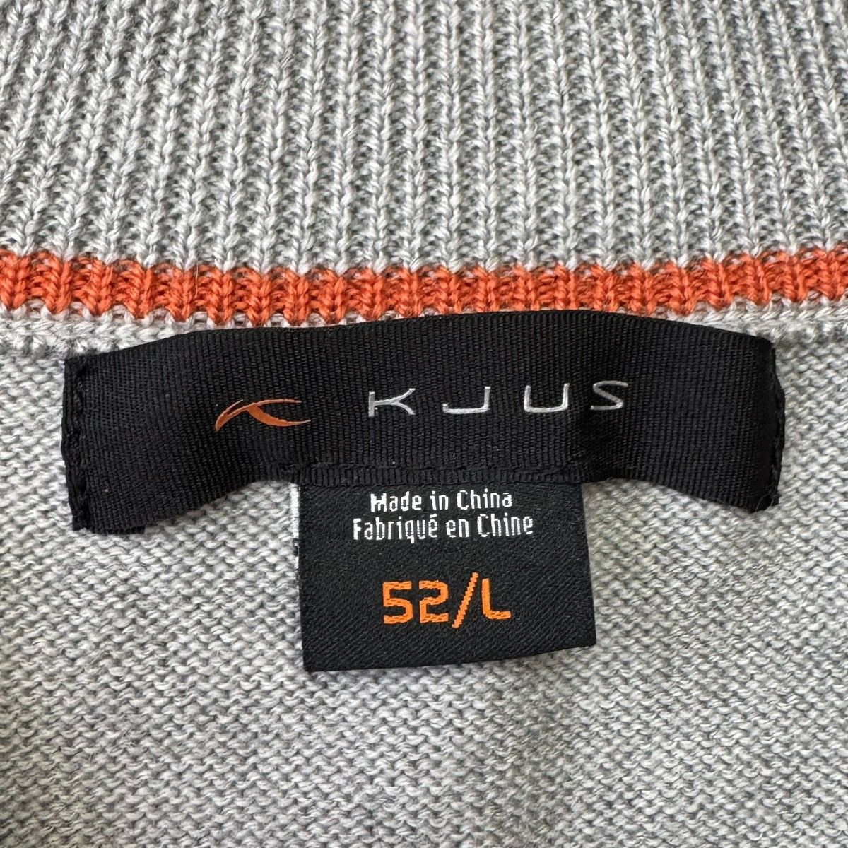 KJUS Gray Kjus 1/3 Zip Sweater Merino Wool Big Logo Old Money Size US L / EU 52-54 / 3 - 6 Thumbnail