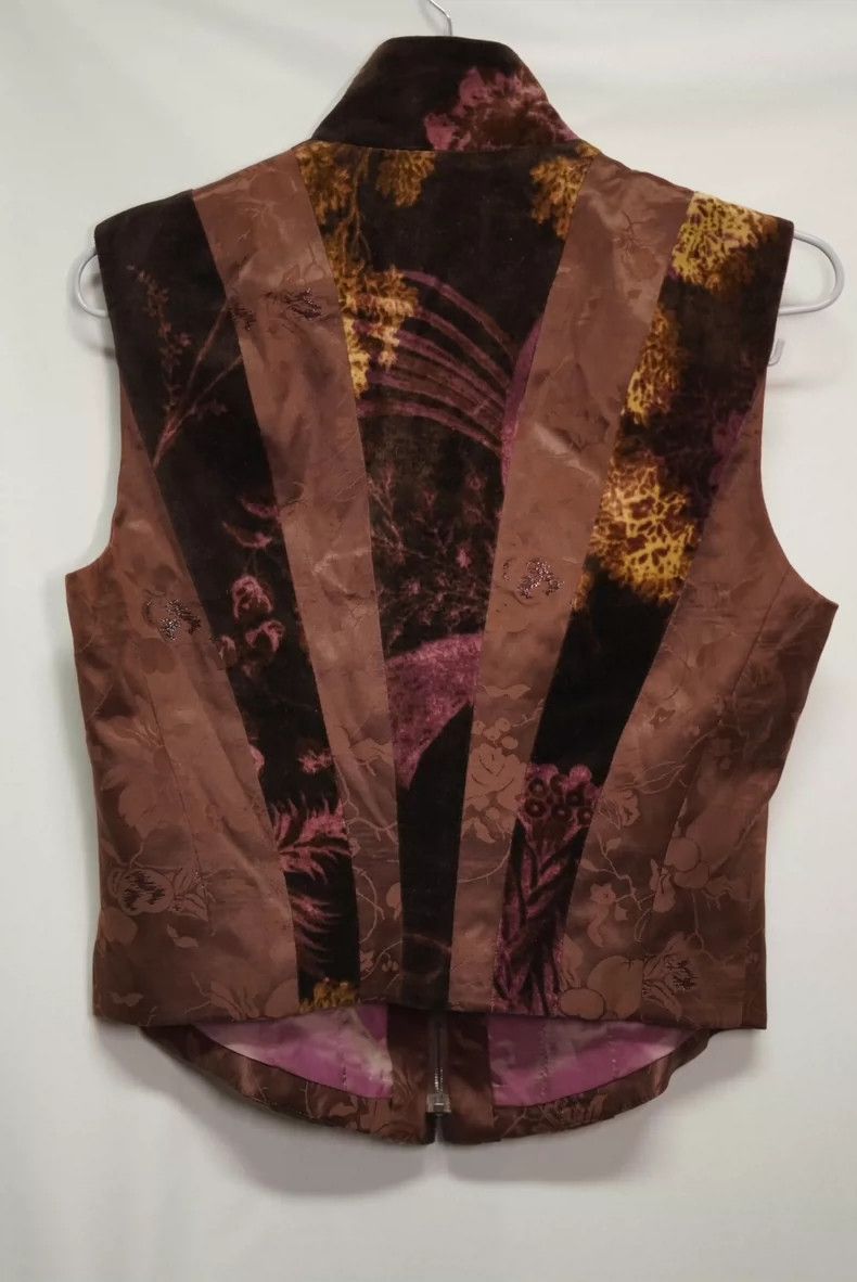 Kenzo KENZO Vintage velvet plant guide patchwork vest Size XS / US 0-2 / IT 36-38 - 2 Thumbnail