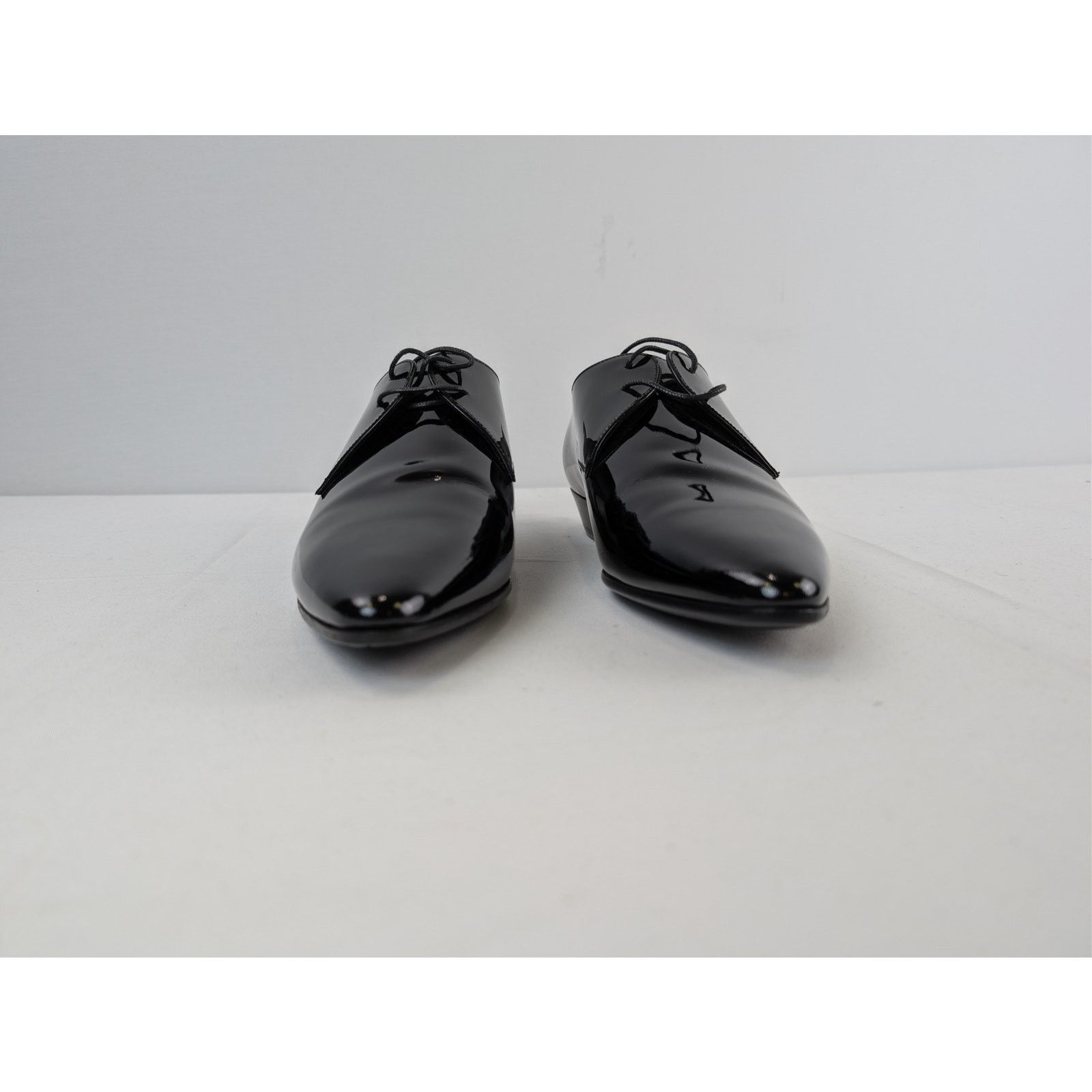 Saint Laurent Paris o1rshd Leather Lace Ups Shoe boots in Black Size US 7 / EU 40 - 9 Thumbnail
