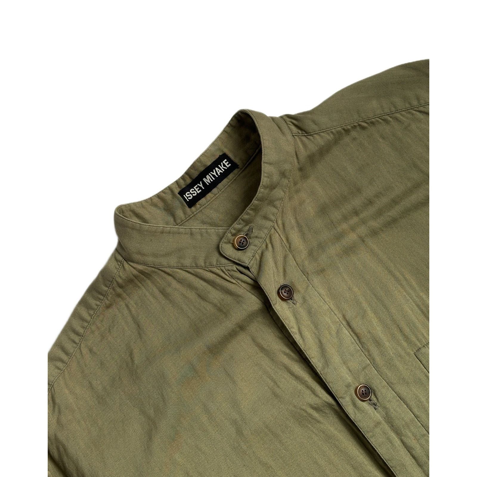 Issey Miyake Issey Miyake Band Collar Button Up Shirt Size US M / EU 48-50 / 2 - 2 Thumbnail