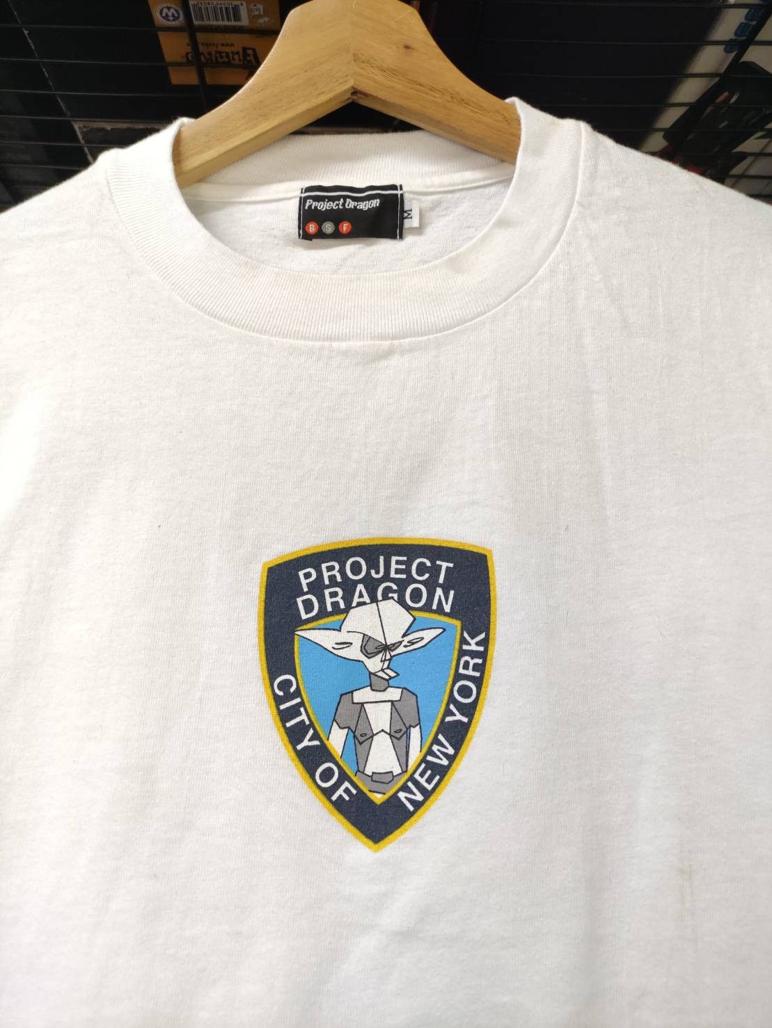 image of VTG 00's Project Dragon Futura "city Of New York" T-Shirt in White, Men's (Size Medium)