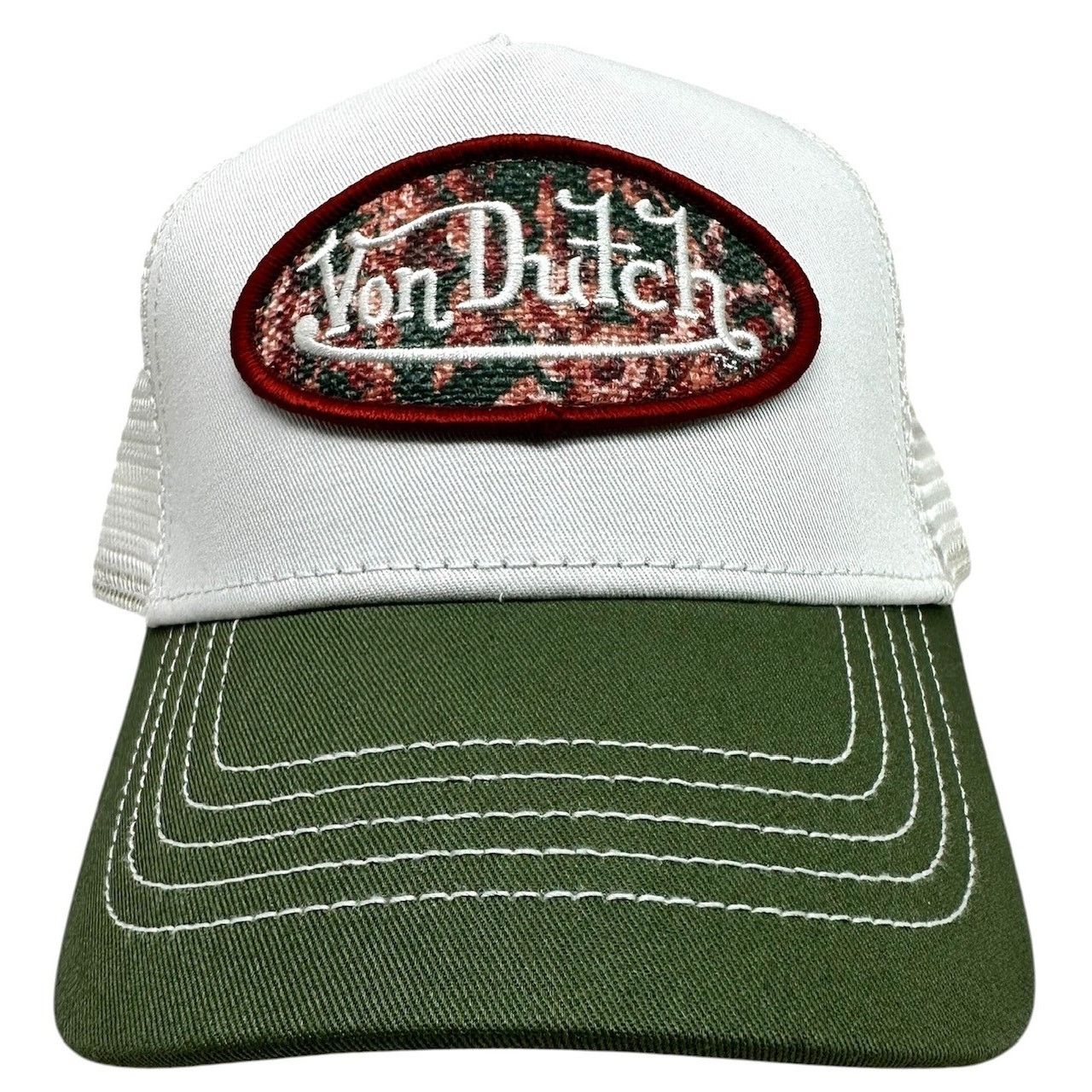 Von Dutch Von Dutch Trucker Hat White Green Floral Snapback Cap Size ONE SIZE - 2 Thumbnail