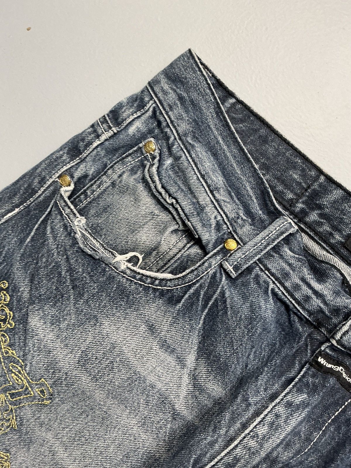 Wrung Vintage wrung Davidson embroidered denim Size US 36 / EU 52 - 6 Thumbnail