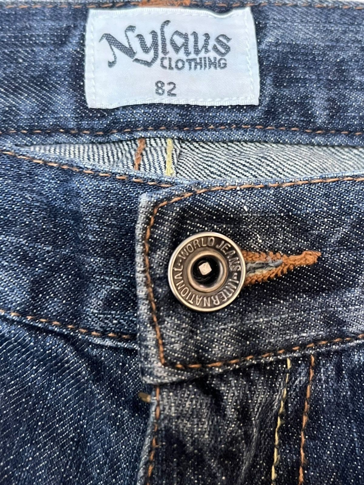 Beauty Beast × Japanese Brand × Le Grande Bleu (L.G.B.) Vintage Nylaus Clothing Flare Bootcut Honeycomb Denim Size US 30 / EU 46 - 6 Thumbnail