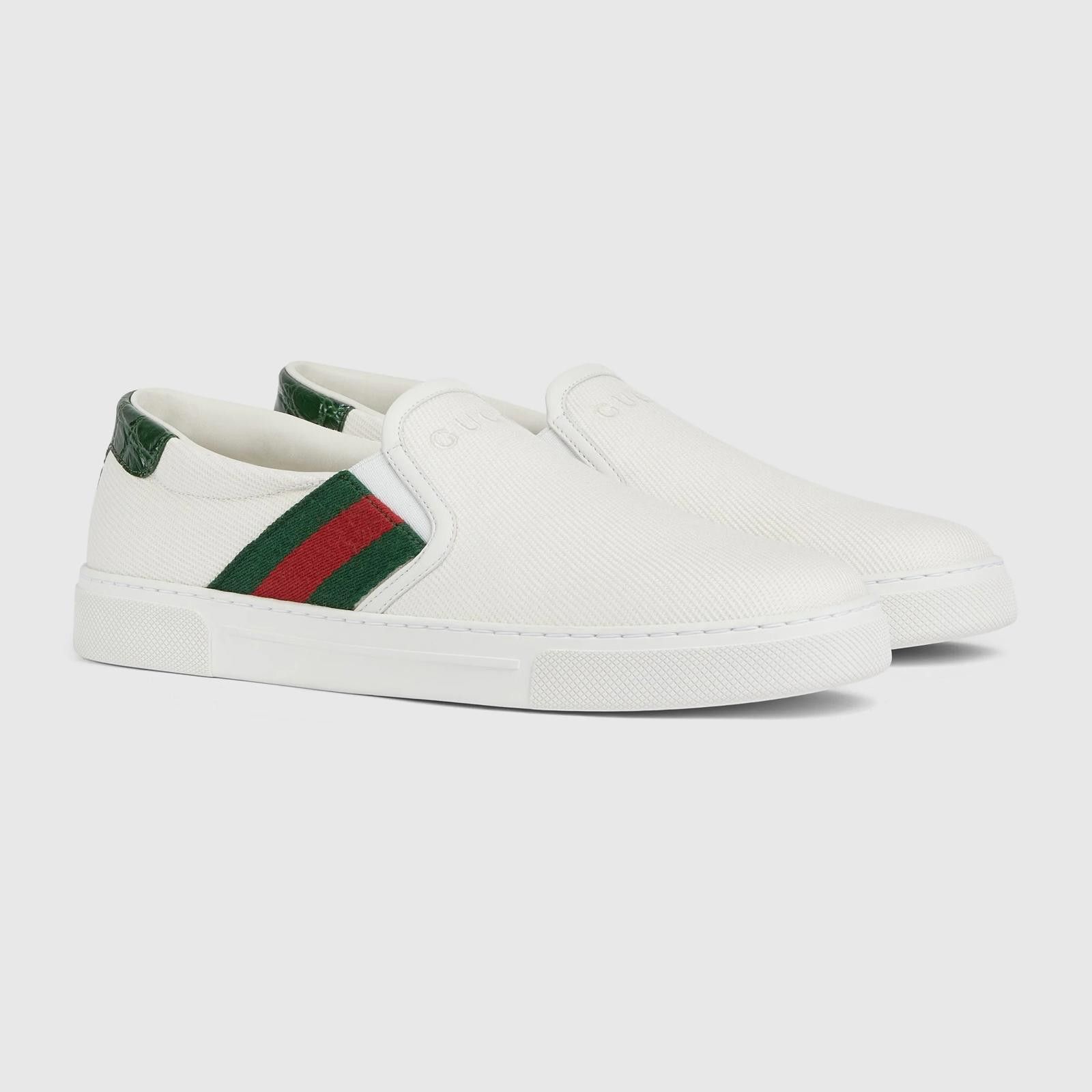 Gucci Gucci Ace Web Slip On Sneakers Size US 5 / EU 37 - 2 Thumbnail