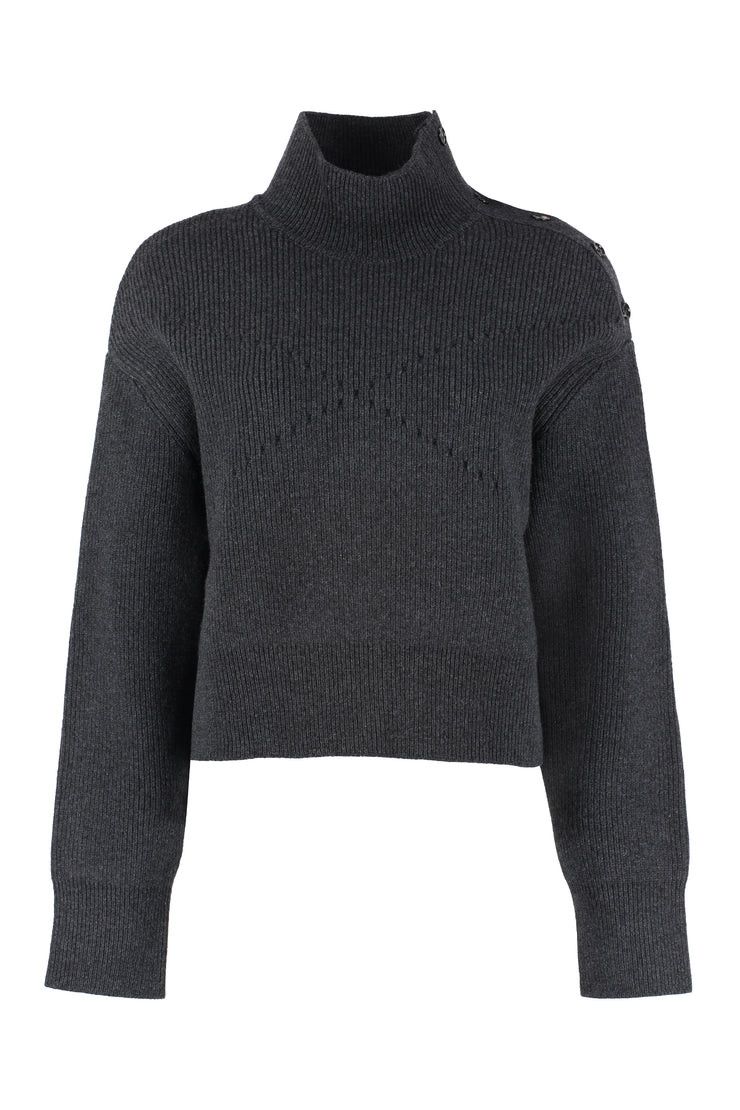 Bottega Veneta o1y0725 Cashmere Blend Turtleneck Sweater in Black Size M / US 6-8 / IT 42-44 - 1 Thumbnail