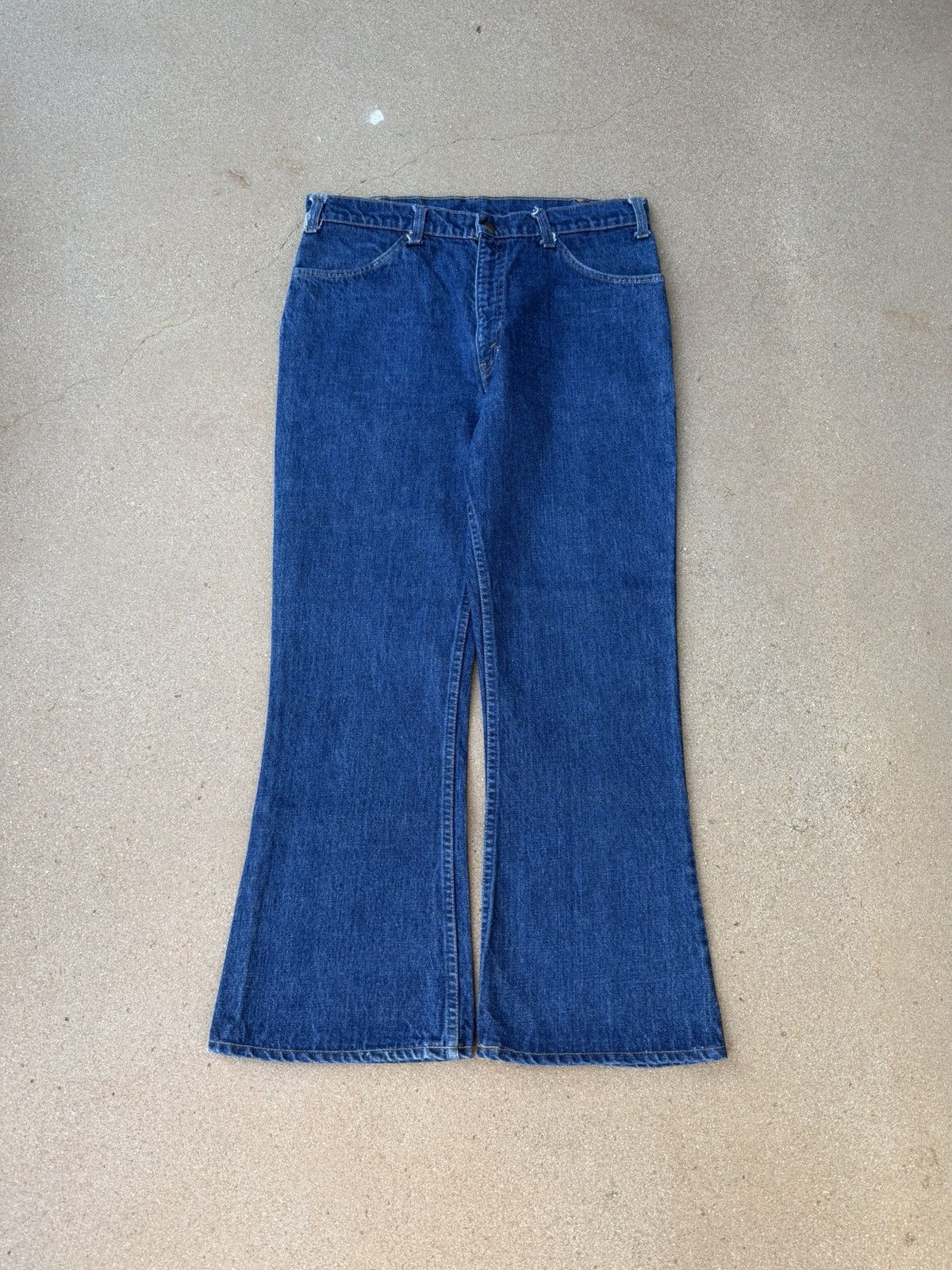 Vtg 70’s Levi’s 646 Orange Tab Bellbottom Flare Jeans 34x28
