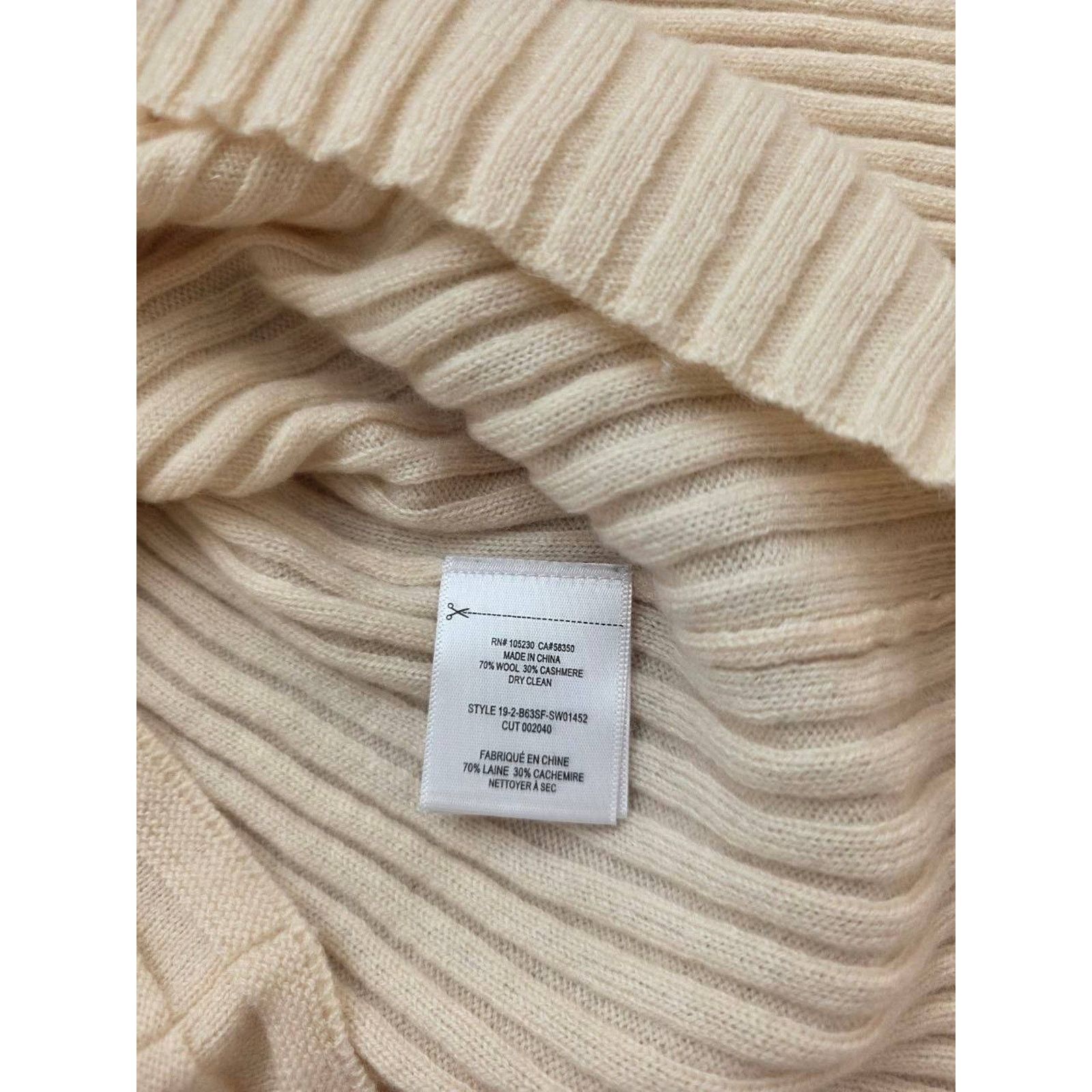Equipment Equipment Emmaline Wool Cashmere Cream Sweater XL A001095 Size XL / US 12-14 / IT 48-50 - 6 Thumbnail