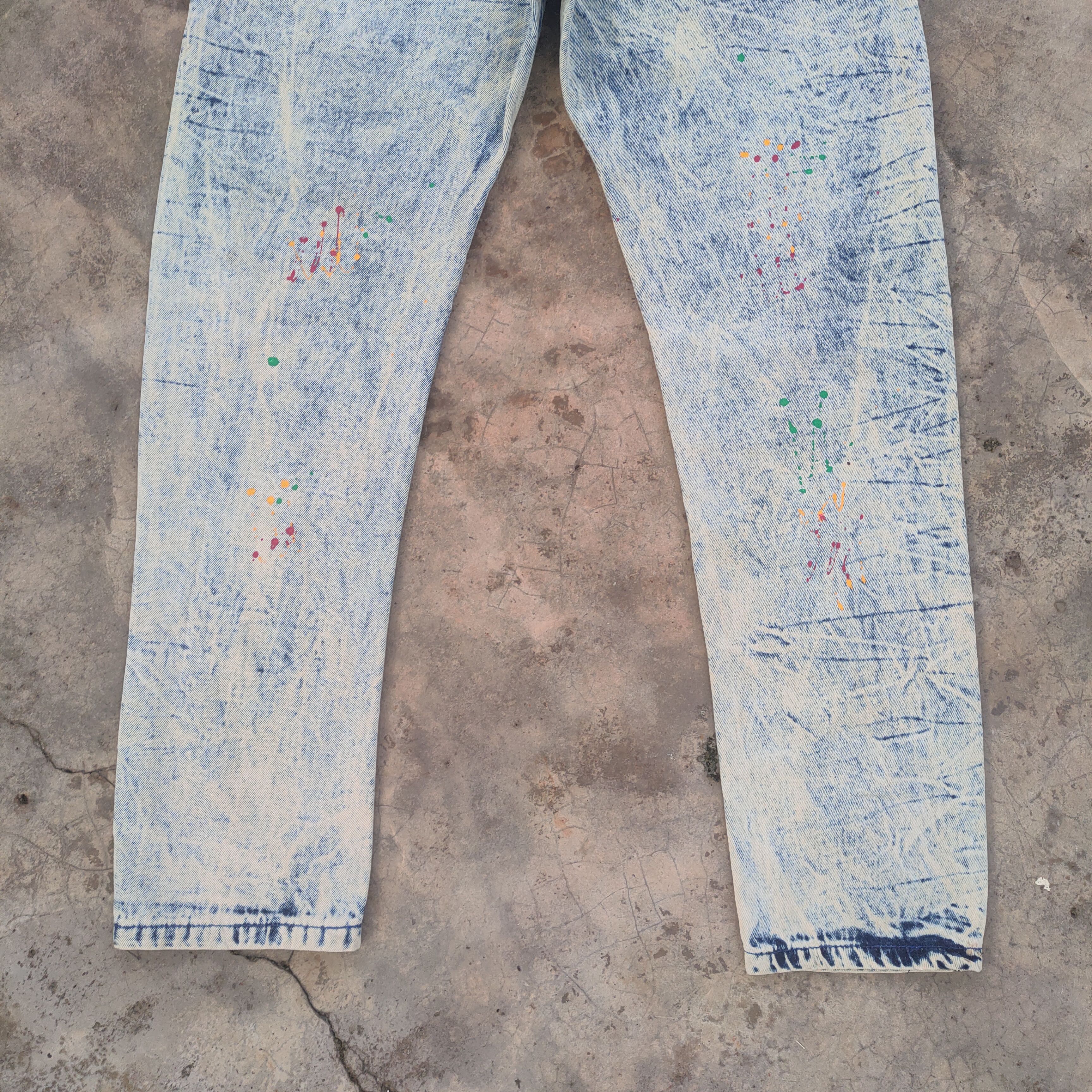 Fashion Victim VTG FASHION PAINT PATCHWORK MUD WASH DENIM JEANS DENIM Size US 36 / EU 52 - 12 Thumbnail