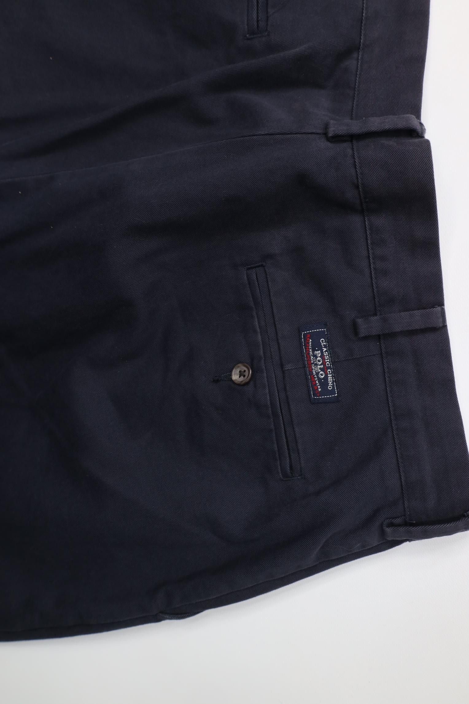 Polo Ralph Lauren Vintage 90s Ralph Lauren Wide Leg Chino Pants Cotton Blue Size US 38 / EU 54 - 16 Thumbnail