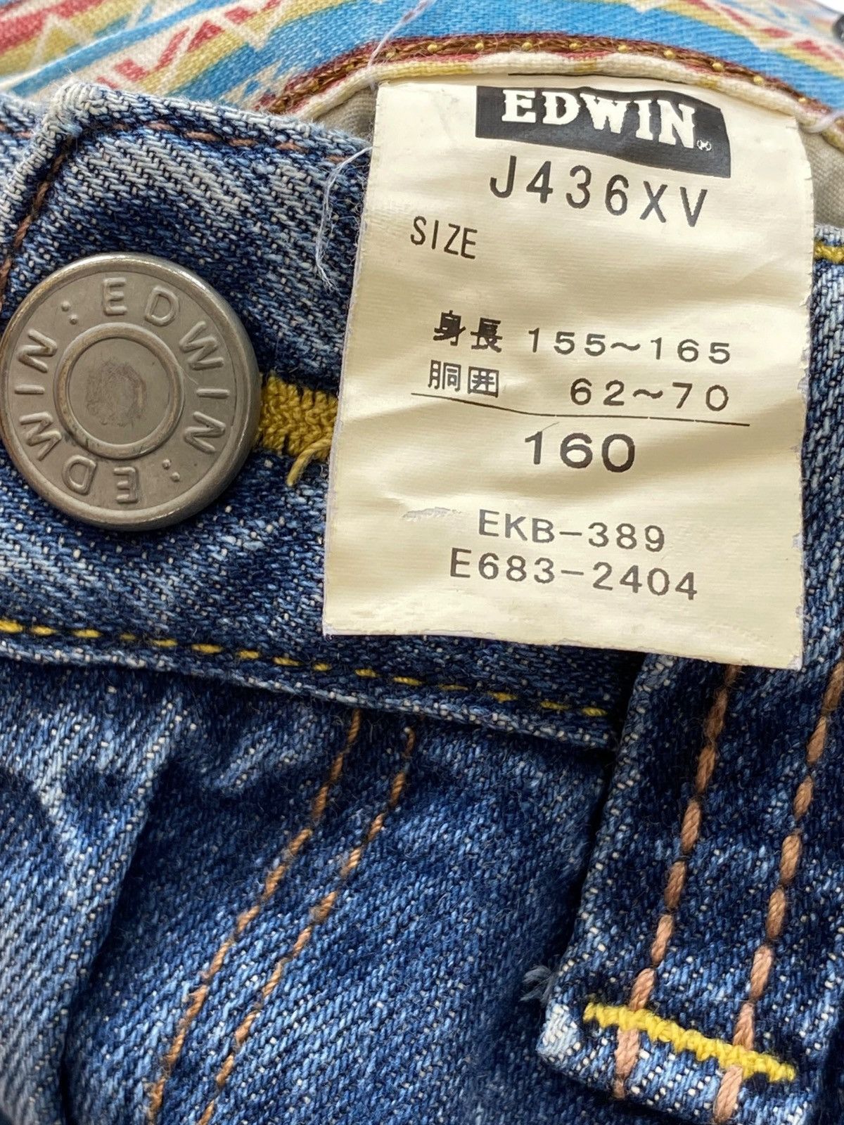 Edwin Edwin Vintage Blue Wash Ripped Style Straight Leg Jeans Size US 29 - 10 Thumbnail