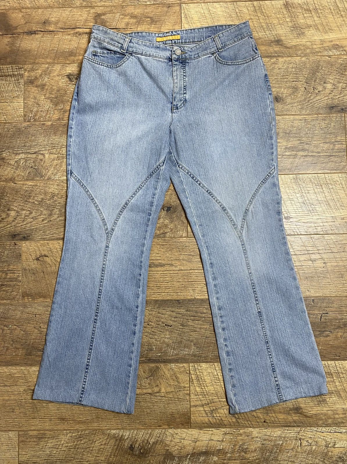 Japanese Brand MAC Claudia Futuristic Retro Seam Denim Jeans Very Rare Y2K Size 27" / US 4 / IT 40 - 1 Thumbnail