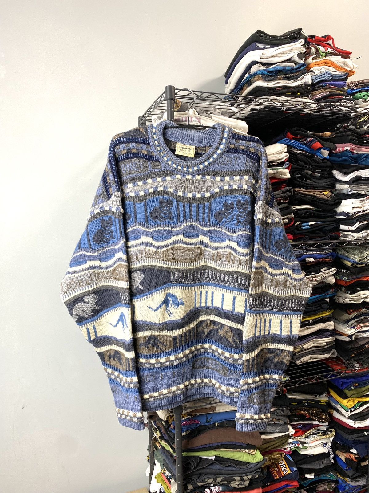 Coogi Rare! Vintage Corroboree Coogi Style Sweater Archive Size US XL / EU 56 / 4 - 1 Thumbnail