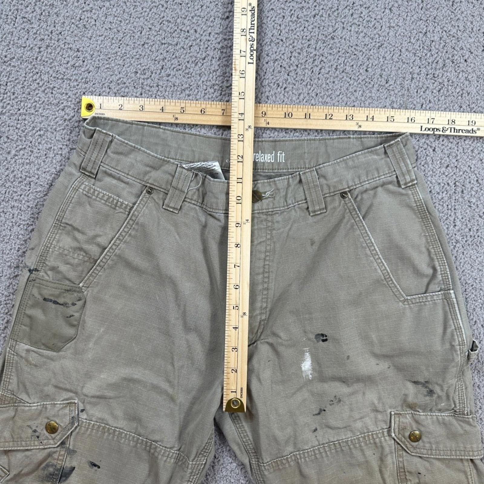 Carhartt Carhartt B342 DES Relaxed Fit Cargo Pants 34x34 Khaki Men Size US 34 / EU 50 - 3 Thumbnail