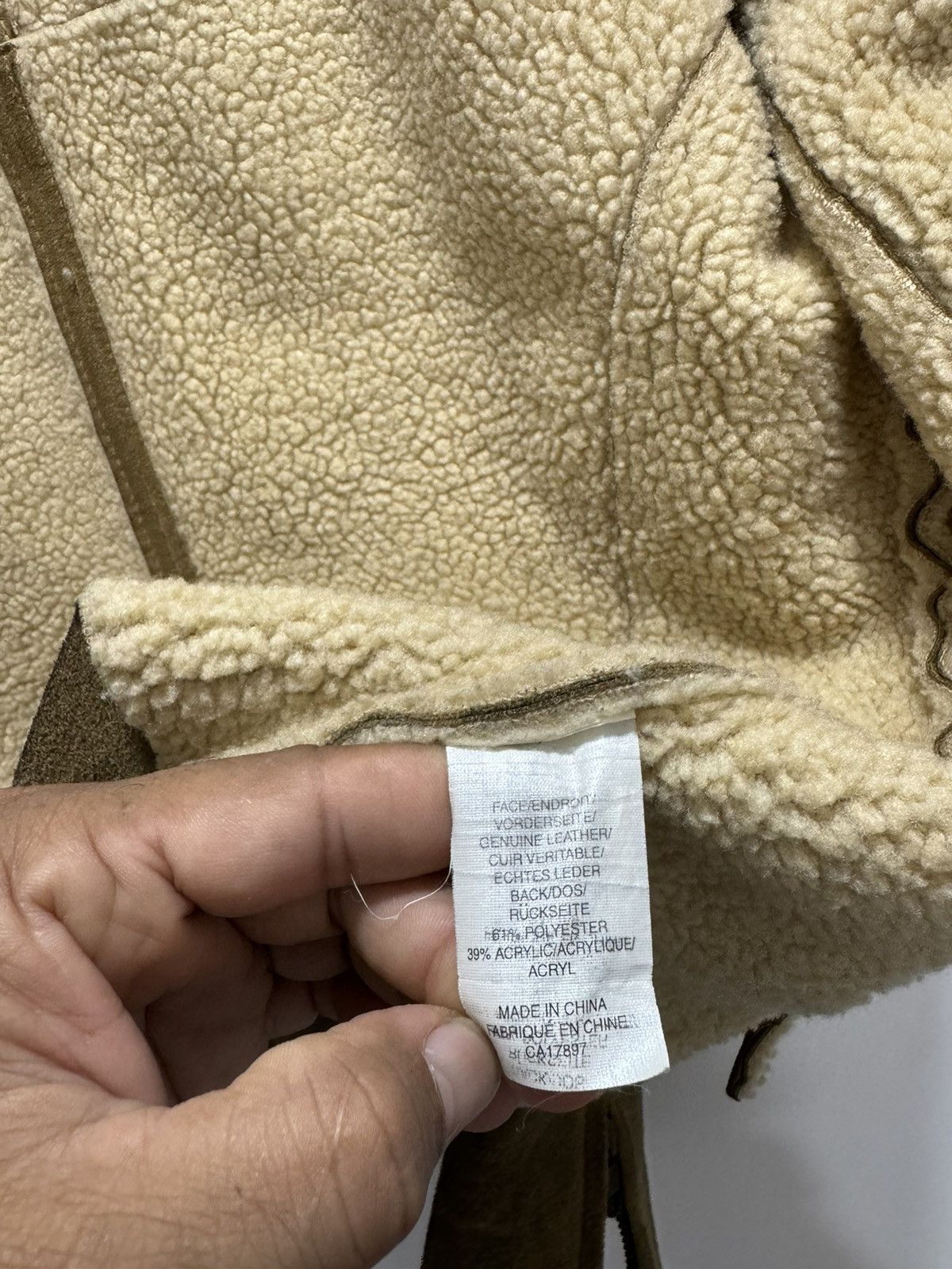 VINTAGE GAP SHERPA SHEARLING GENUINE LEATHER JACKET