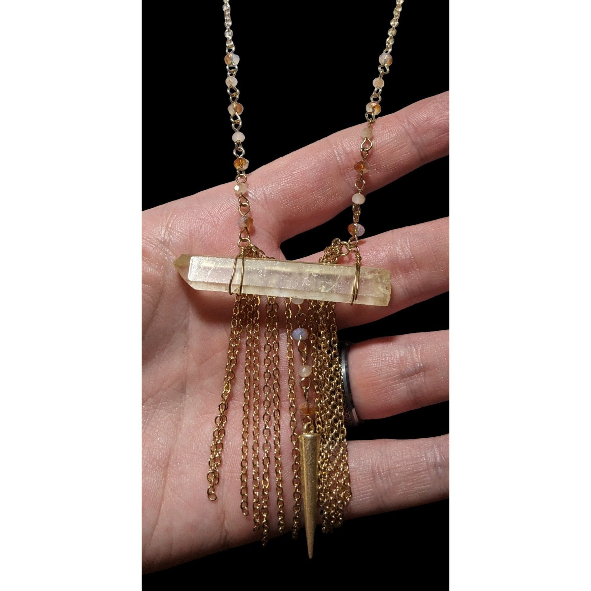 Other Mystical Bohemian Crystal Chain Fringe Necklace Size ONE SIZE - 4 Thumbnail