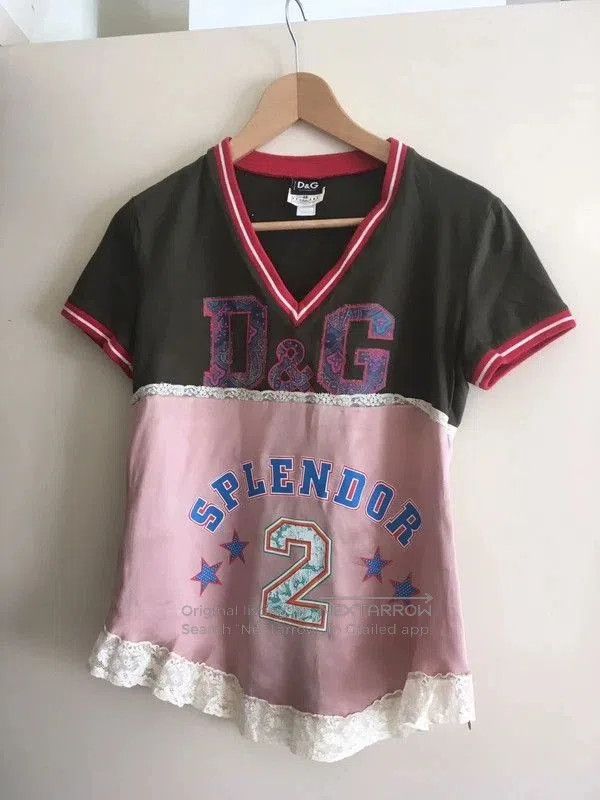 Dolce & Gabbana Dolce & Gabbana Sporty Lace Jersey Top. Size L / US 10 / IT 46 - 1 Thumbnail