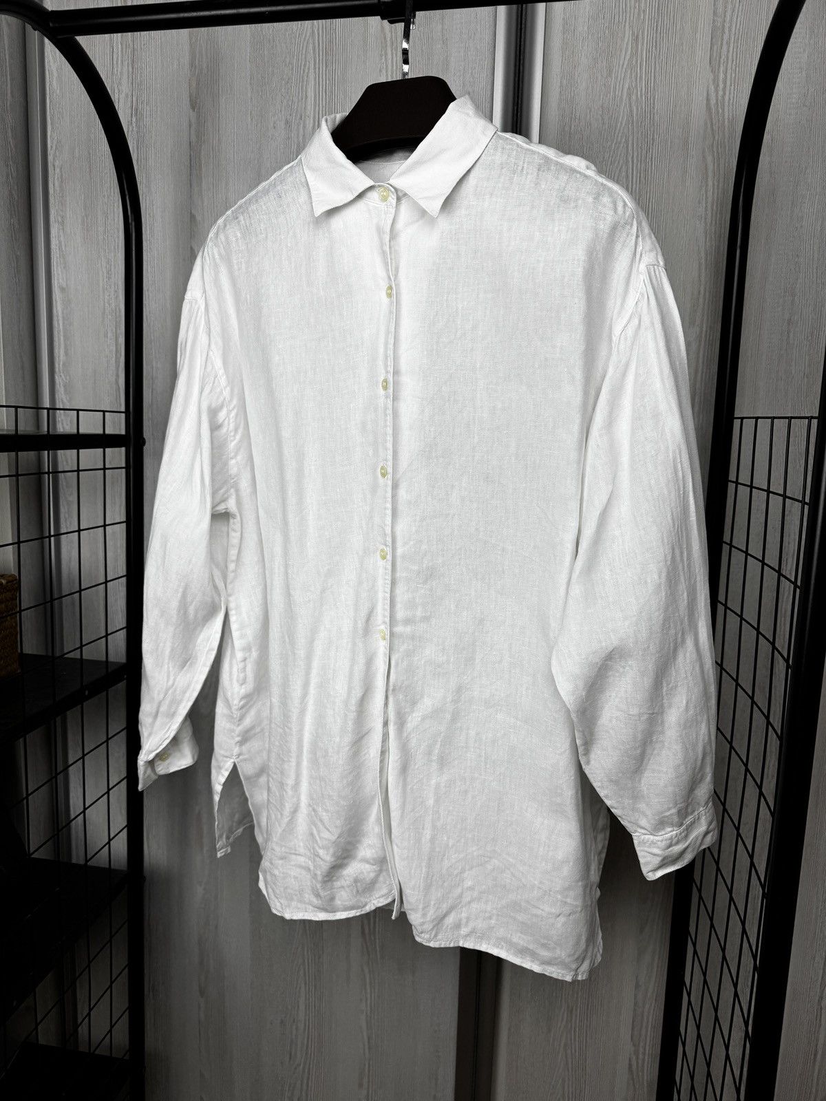 120% Lino 120% Lino Linen Long Sleeve Button up White Shirt Women's 44 Size M / US 6-8 / IT 42-44 - 5 Thumbnail
