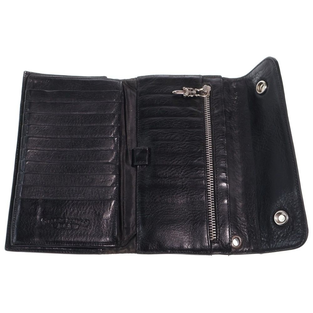 Chrome Hearts Chrome Hearts Wave Leather Wallet Black Size ONE SIZE - 5 Thumbnail
