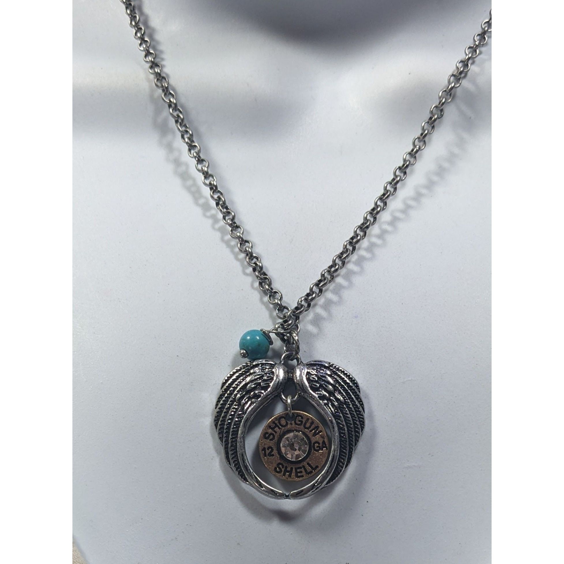 Other Angel Wing Faux Shotgun Shell Pendant Necklace Size ONE SIZE - 4 Thumbnail