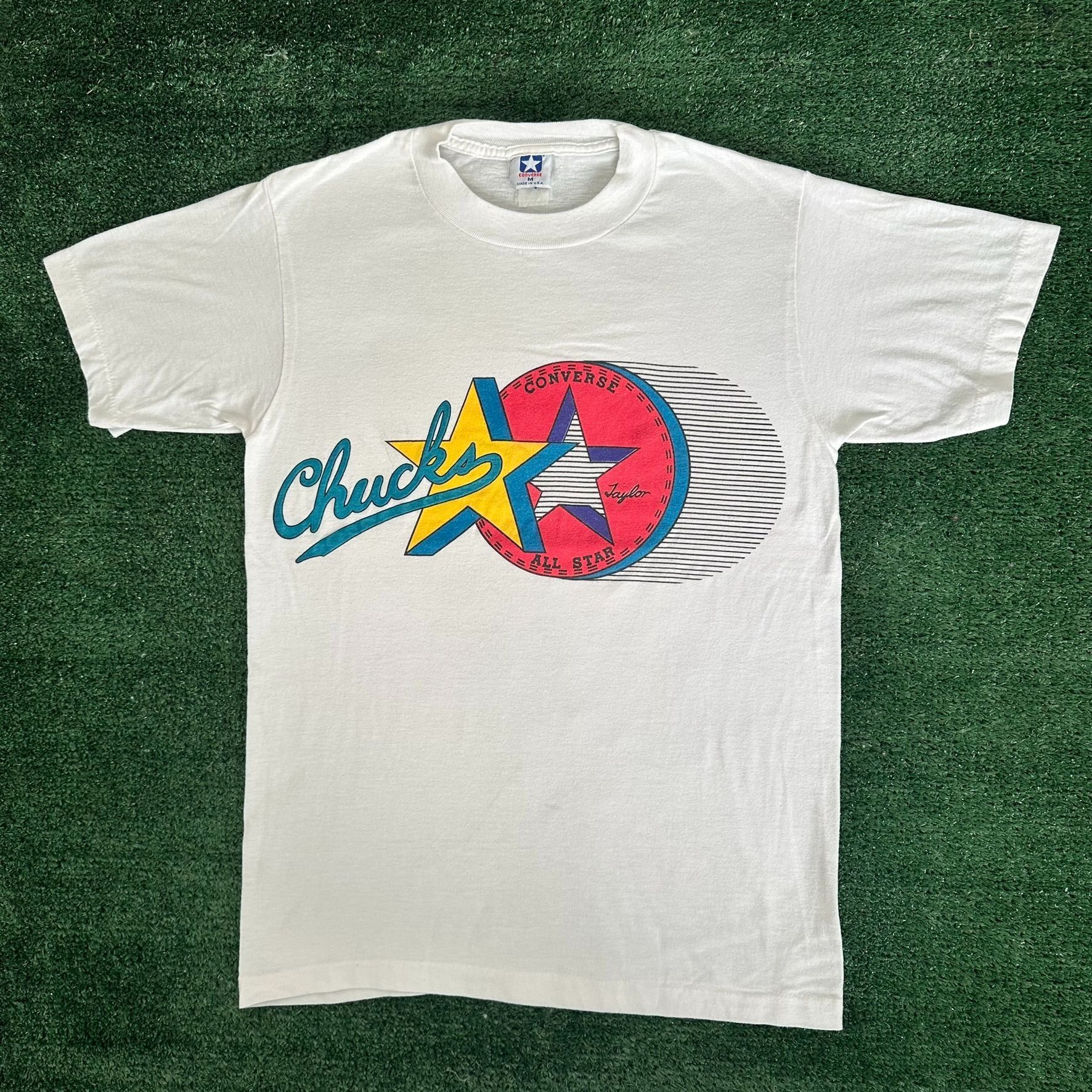 Converse Vintage 80s Converse All Stars Chuck Taylor T-Shirt Single S Size US M / EU 48-50 / 2 - 1 Thumbnail