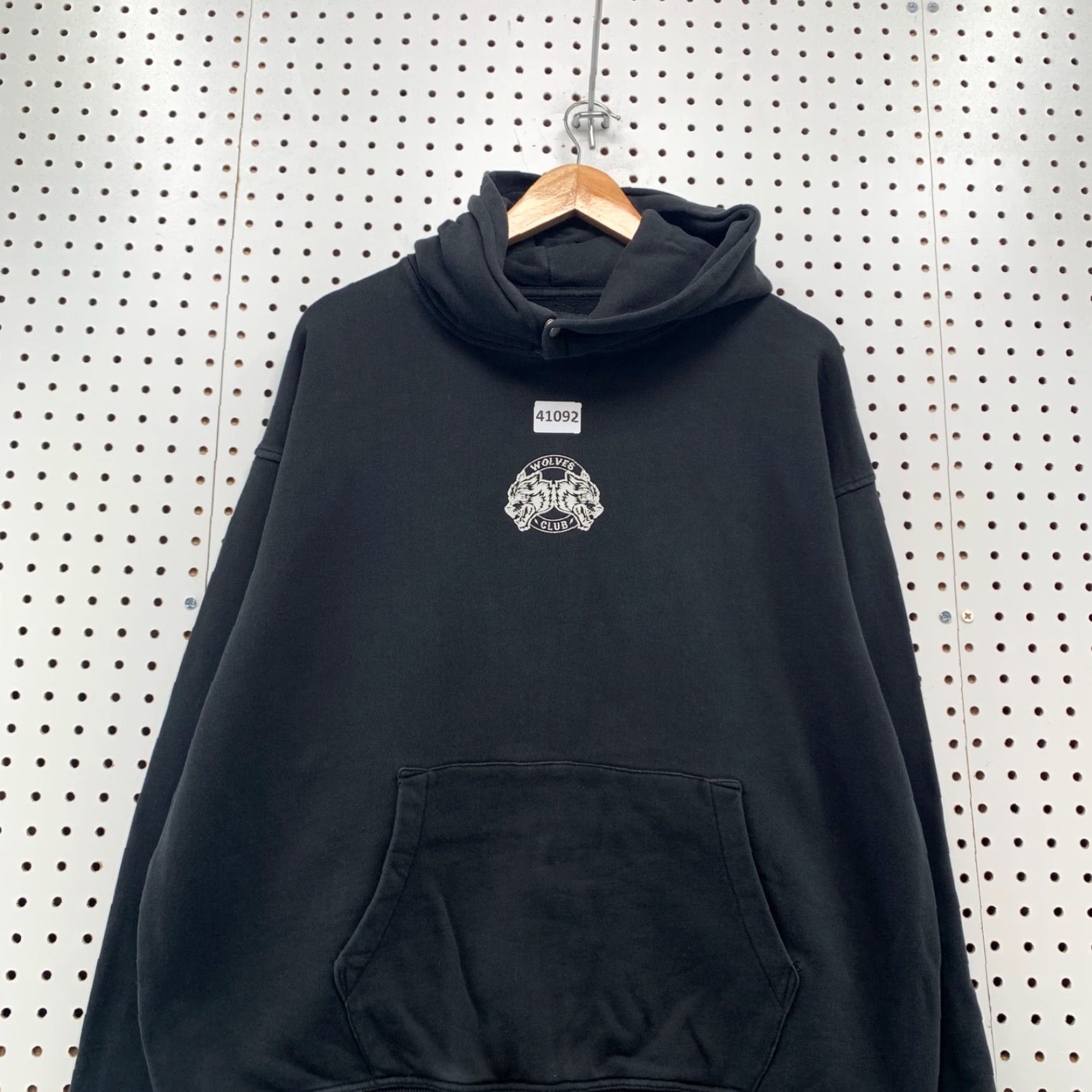 Darc Sport VINTAGE Darc Sport Wolves Club Hoodie Black Graphic Pullover Men Large Gothic Skull Size US L / EU 52-54 / 3 - 3 Thumbnail