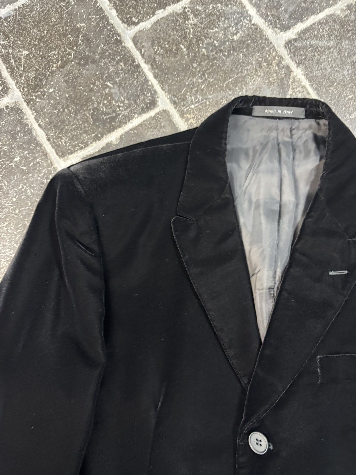 Emporio Armani F/W 2000 Emporio Armani Blazer Velvet Tuxedo Jacket Vintage Size 52R - 14 Thumbnail