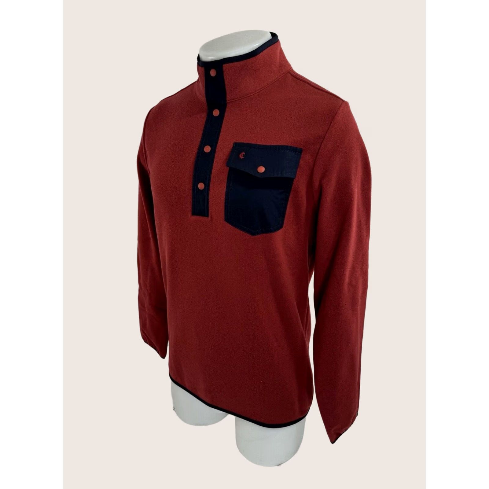 Logo 7 CRIQUET Red Fleece Pullover Jacket - S Snap Embroidered Logo CQ46 Mens Shirt? Size US S / EU 44-46 / 1 - 1 Thumbnail