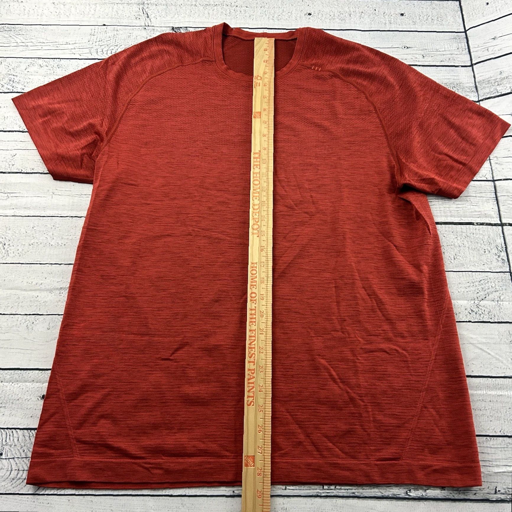Lululemon Lululemon Metal Vent Tech Short Sleeve T-Shirt Men XL Orange Red Athletic Running Jogging Shirt Size US XL / EU 56 / 4 - 3 Thumbnail