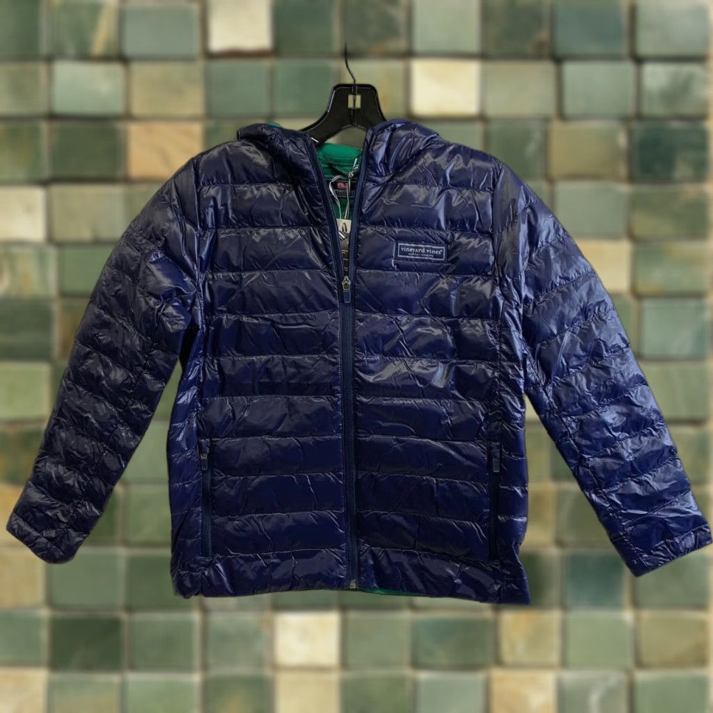 VINTAGE Vineyard Vines Boys Puffer Jacket Hoodie Winter Size XL