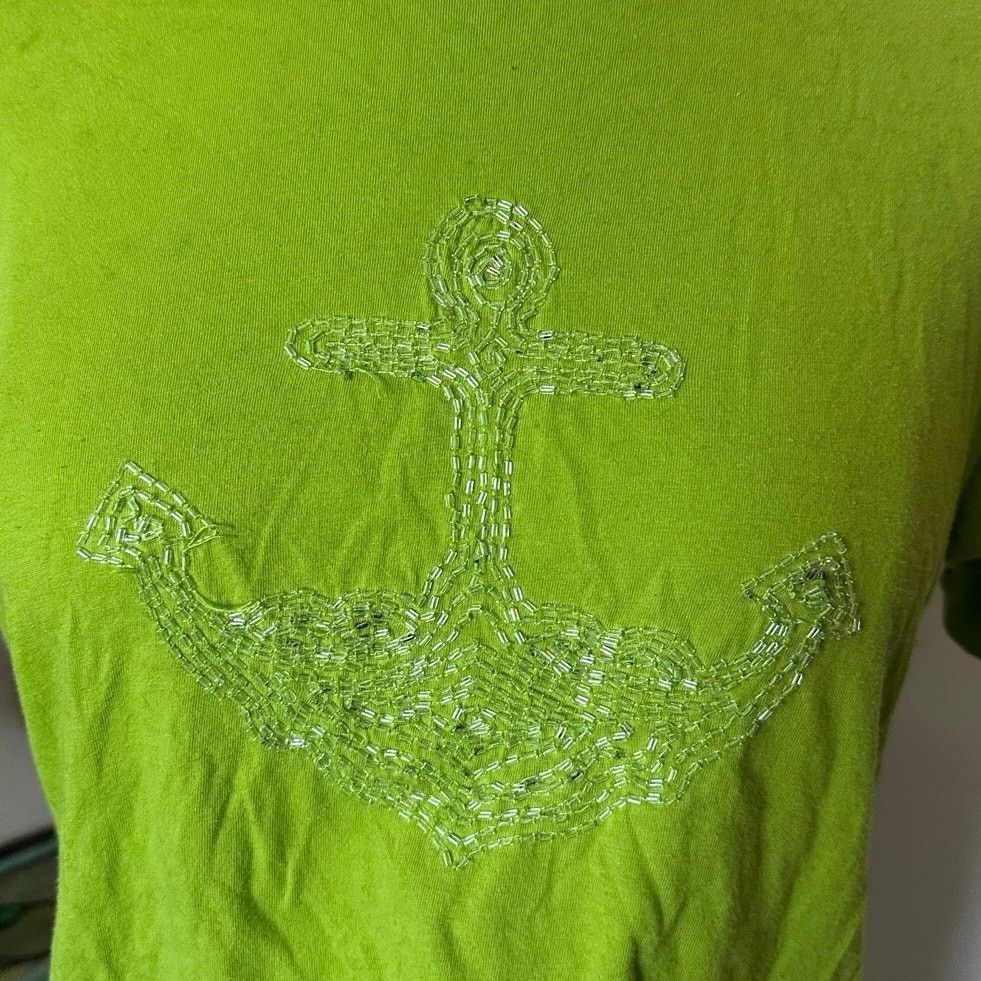 Other jaclyn smith green anchor beaded shirt Size M / US 6-8 / IT 42-44 - 2 Thumbnail