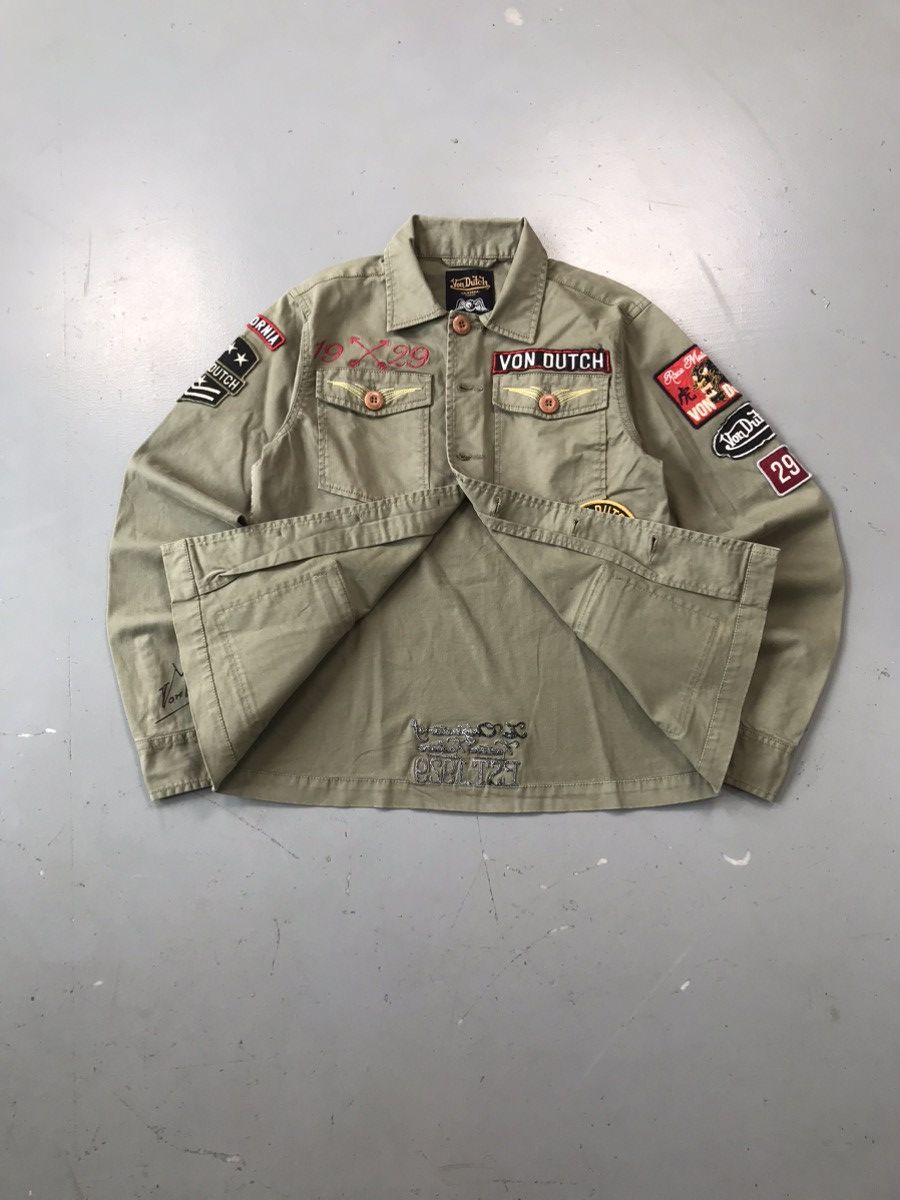 Vintage × Von Dutch Crazy Von Dutch SpellOut patchwork button up chore shirt Size US S / EU 44-46 / 1 - 6 Thumbnail