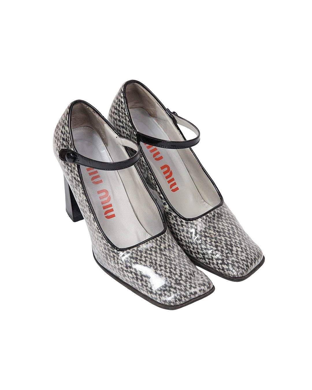Miu Miu Miu Miu F/W1998 Plastic Wrap Tweed Heels Size US 7 / IT 37 - 3 Thumbnail