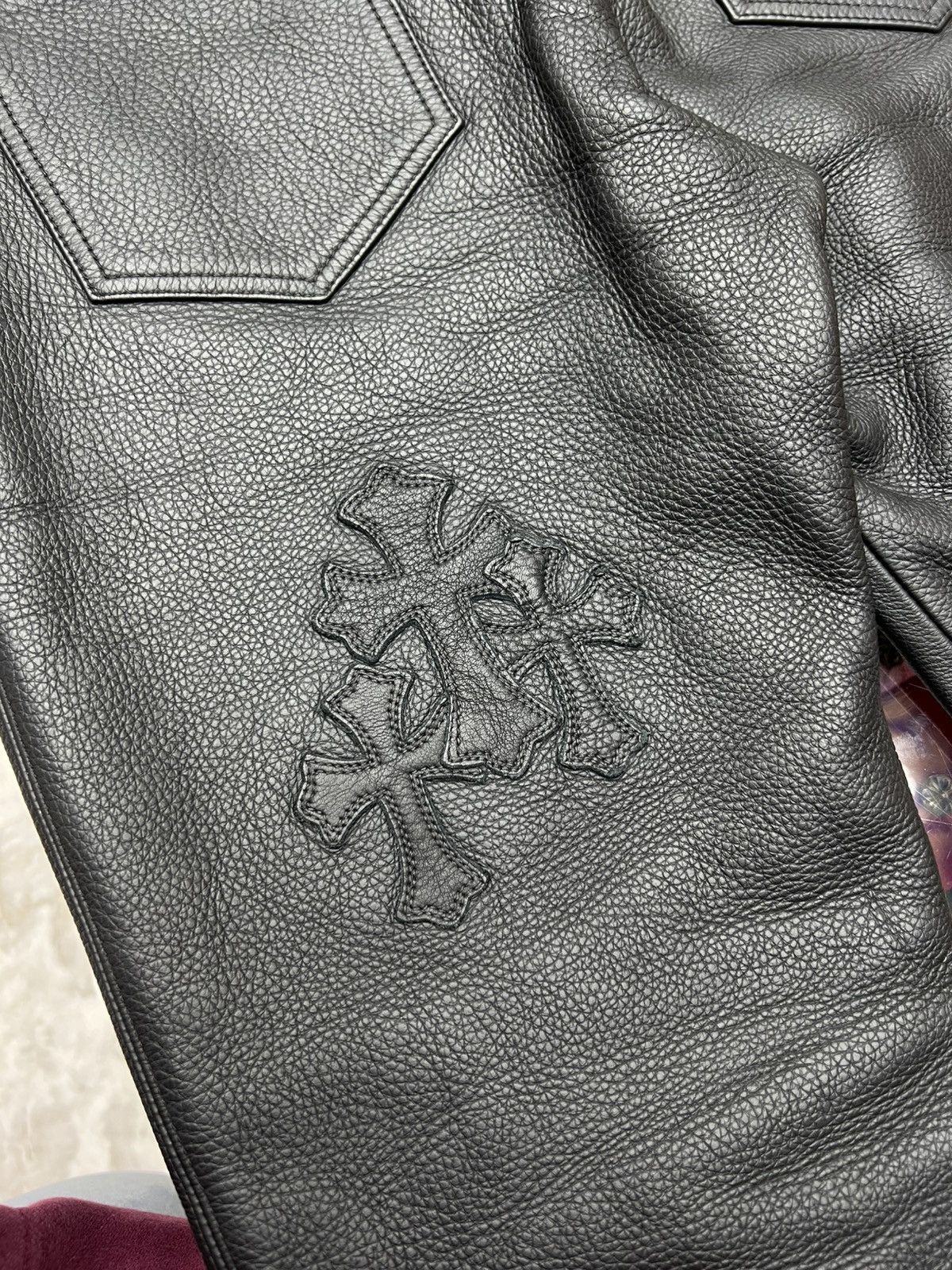 Chrome Hearts Chrome Hearts Cross 20 Patch Leather Pants Size US 30 / EU 46 - 12 Thumbnail