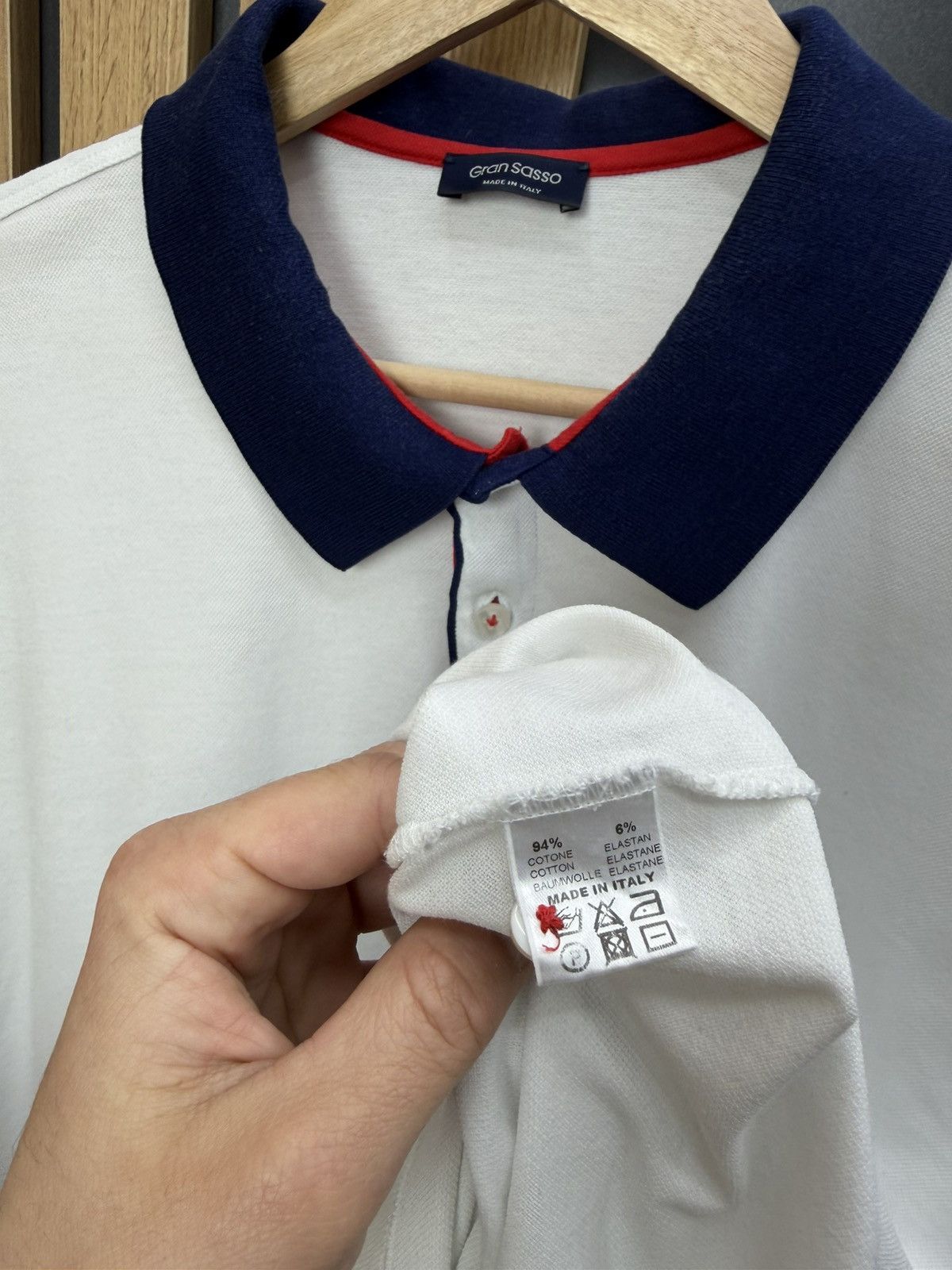 Gran Sasso Gran Sasso Italy White Polo Shirt Size 58 Size US XXL / EU 58 / 5 - 9 Thumbnail