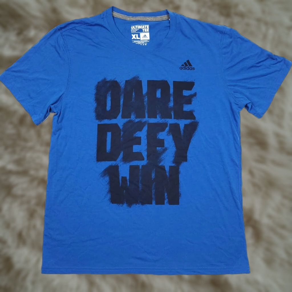 Adidas adidas Dare Defy Win Graphic T-Shirt Blue Adult XL Short Sleeve Mens Size US XL / EU 56 / 4 - 1 Thumbnail