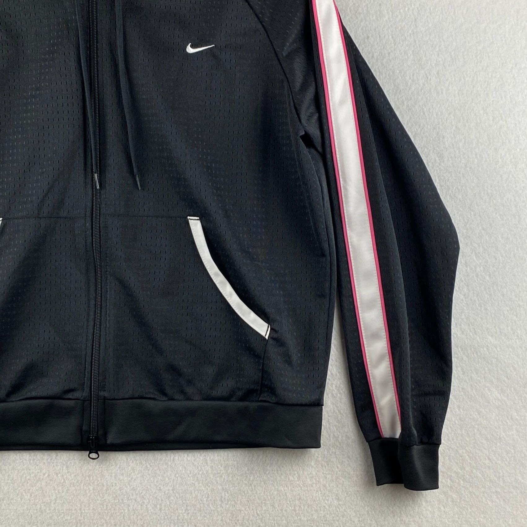 Nike Nike Hoodie Womens Large L Black Full Zip Embroidered Active Breathable Size L / US 10 / IT 46 - 3 Thumbnail