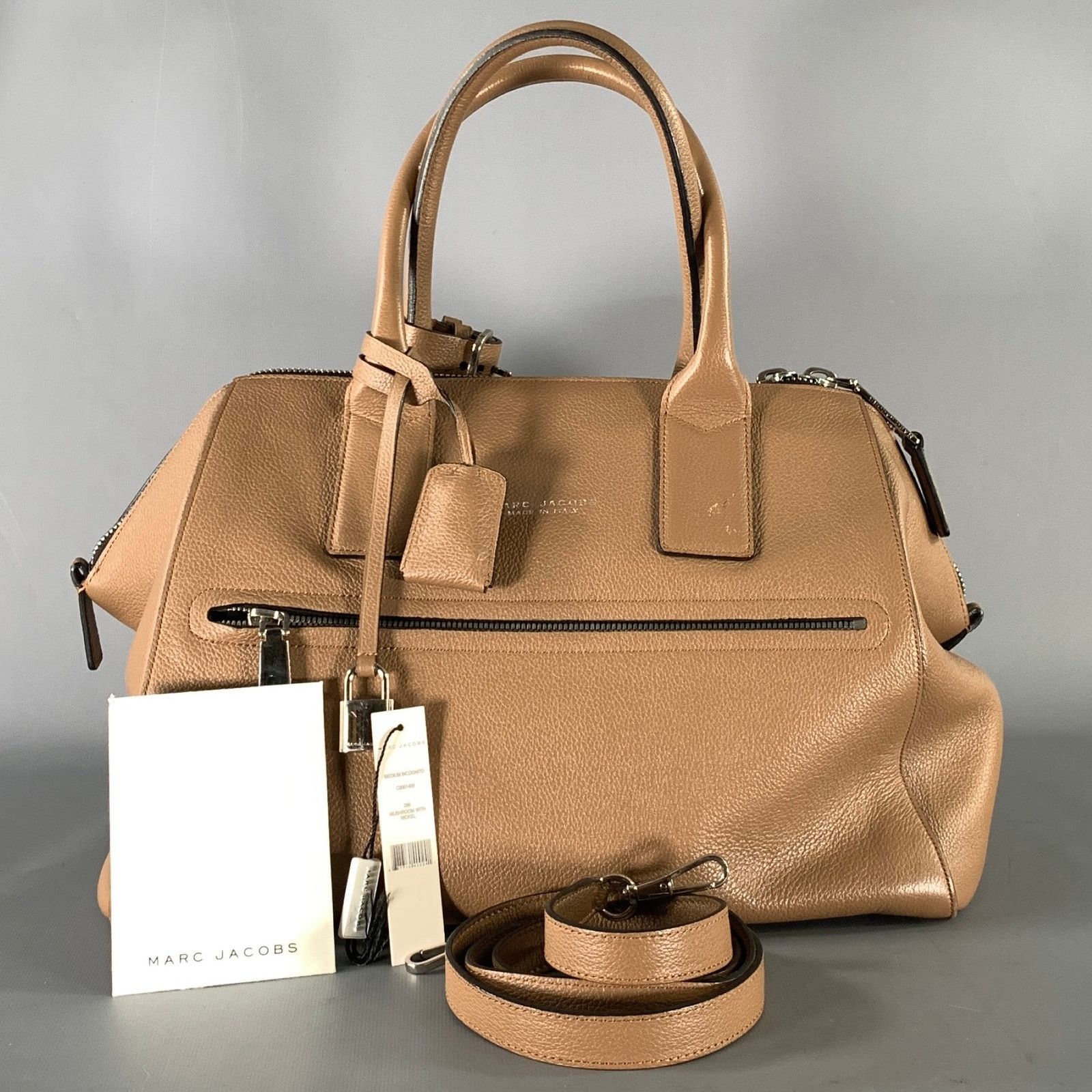 Marc Jacobs MARC JACOBS Tan Pebble Grain Leather Satchel HandBags Size ONE SIZE - 12 Thumbnail
