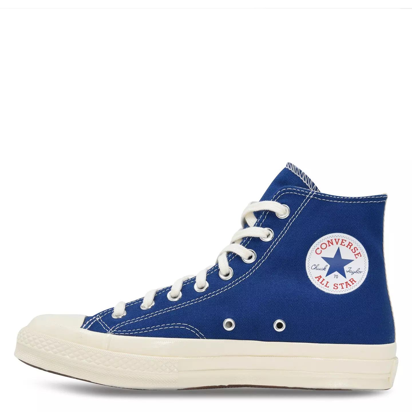 Comme des Garcons PLAY o1g2r1mq0426 Chuck Logo High Top Trainers in Blue Size US 9 / EU 42 - 3 Thumbnail
