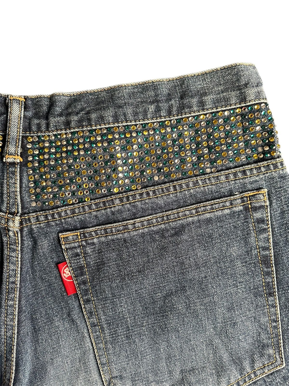 Swagger Swagger Rhinestone Denim Shorts Size US 34 / EU 50 - 6 Thumbnail